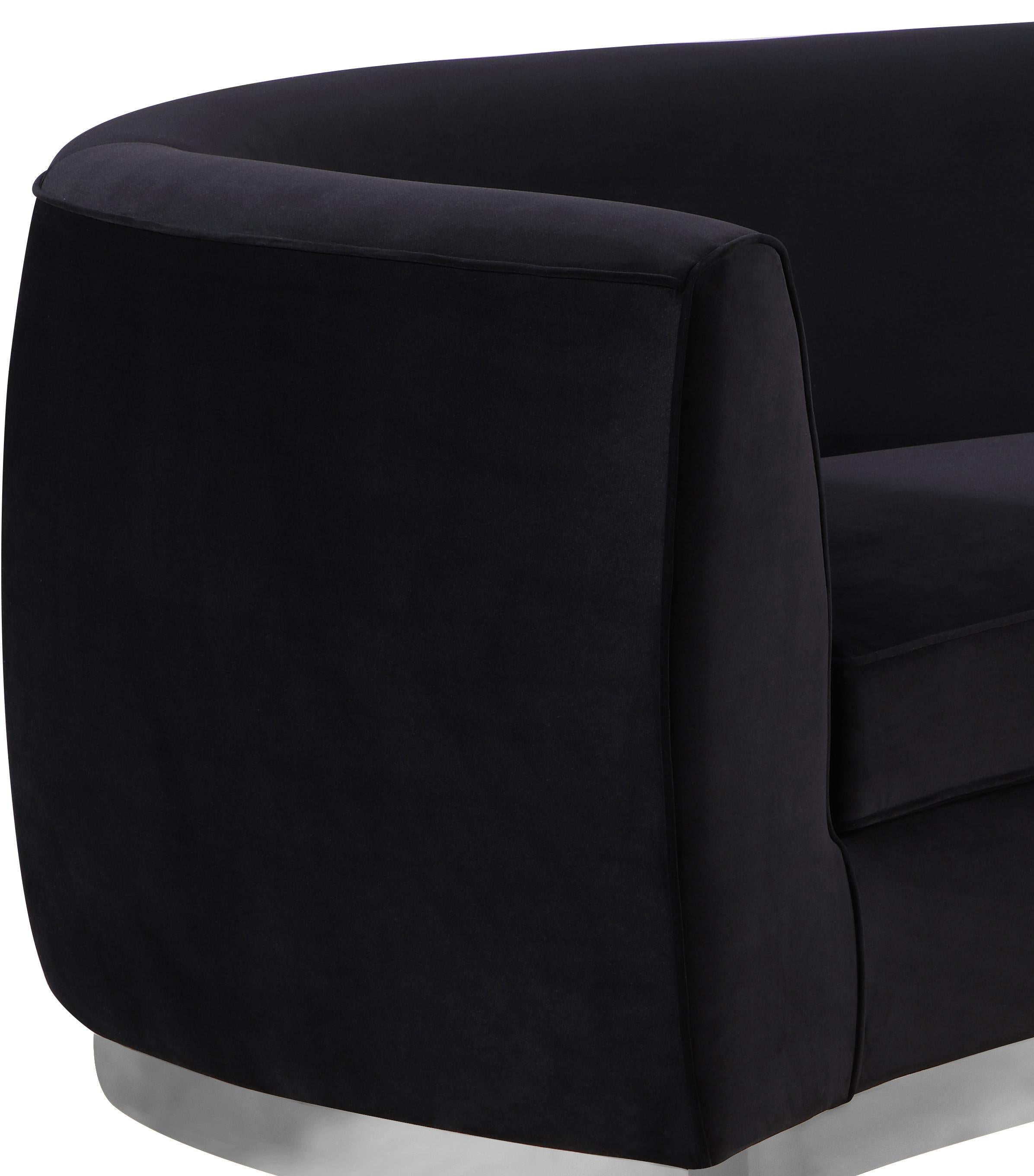 Julian Black Velvet Chair - Luxury Home Furniture (MI)