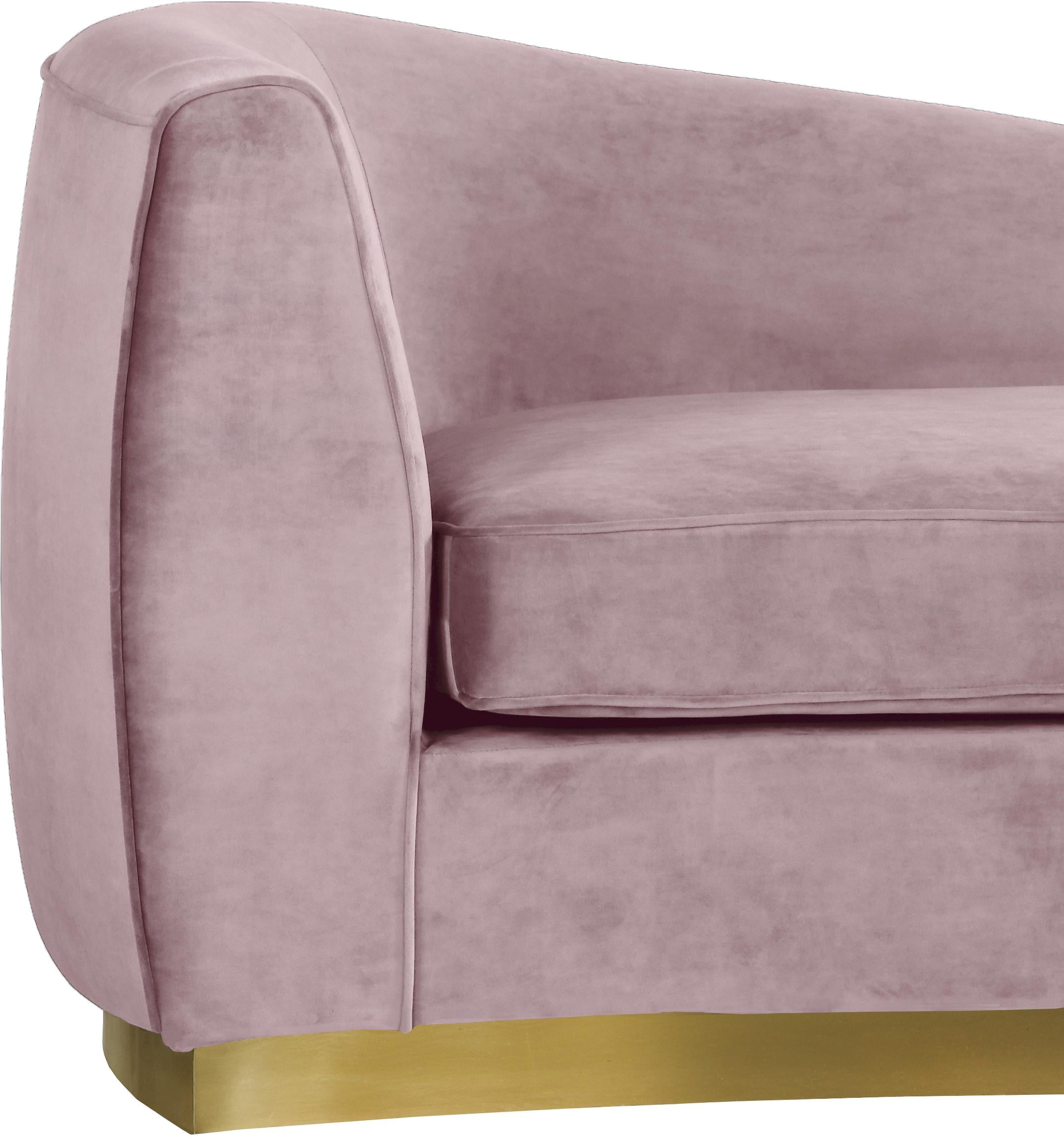 Julian Pink Velvet Chaise - Luxury Home Furniture (MI)