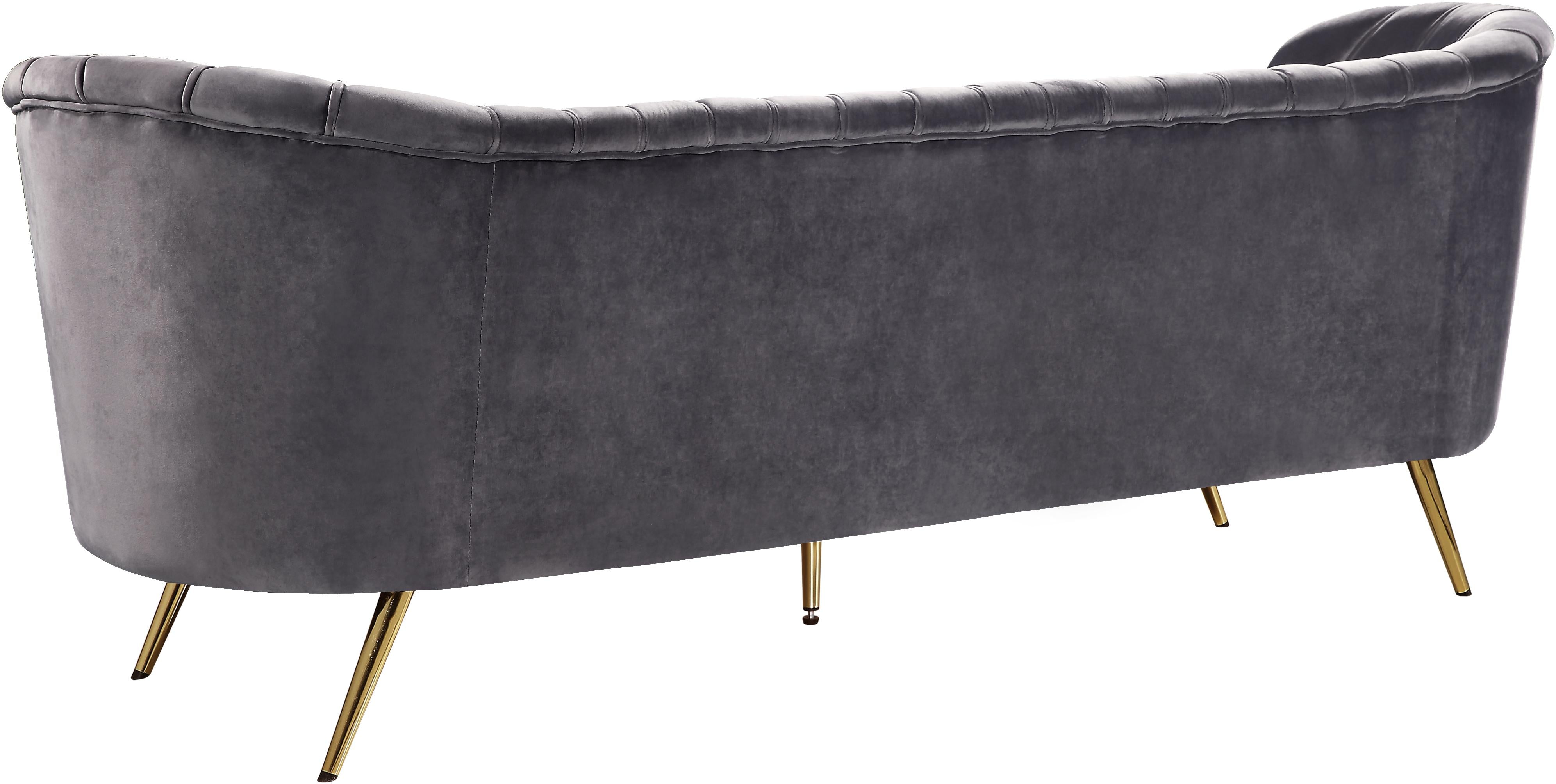 Margo Grey Velvet Sofa - Luxury Home Furniture (MI)