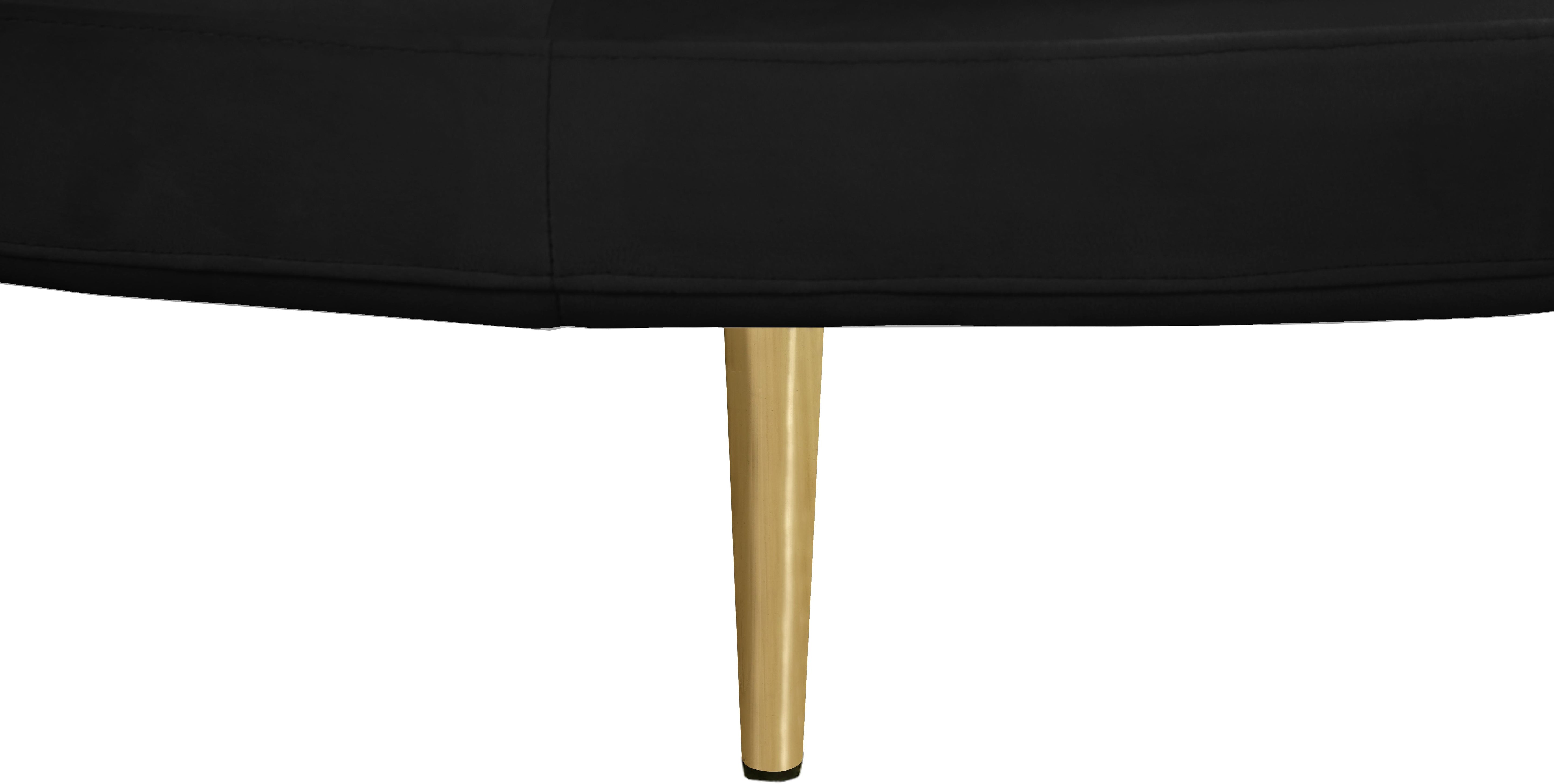 Circlet Black Velvet Round Sofa Settee - Luxury Home Furniture (MI)