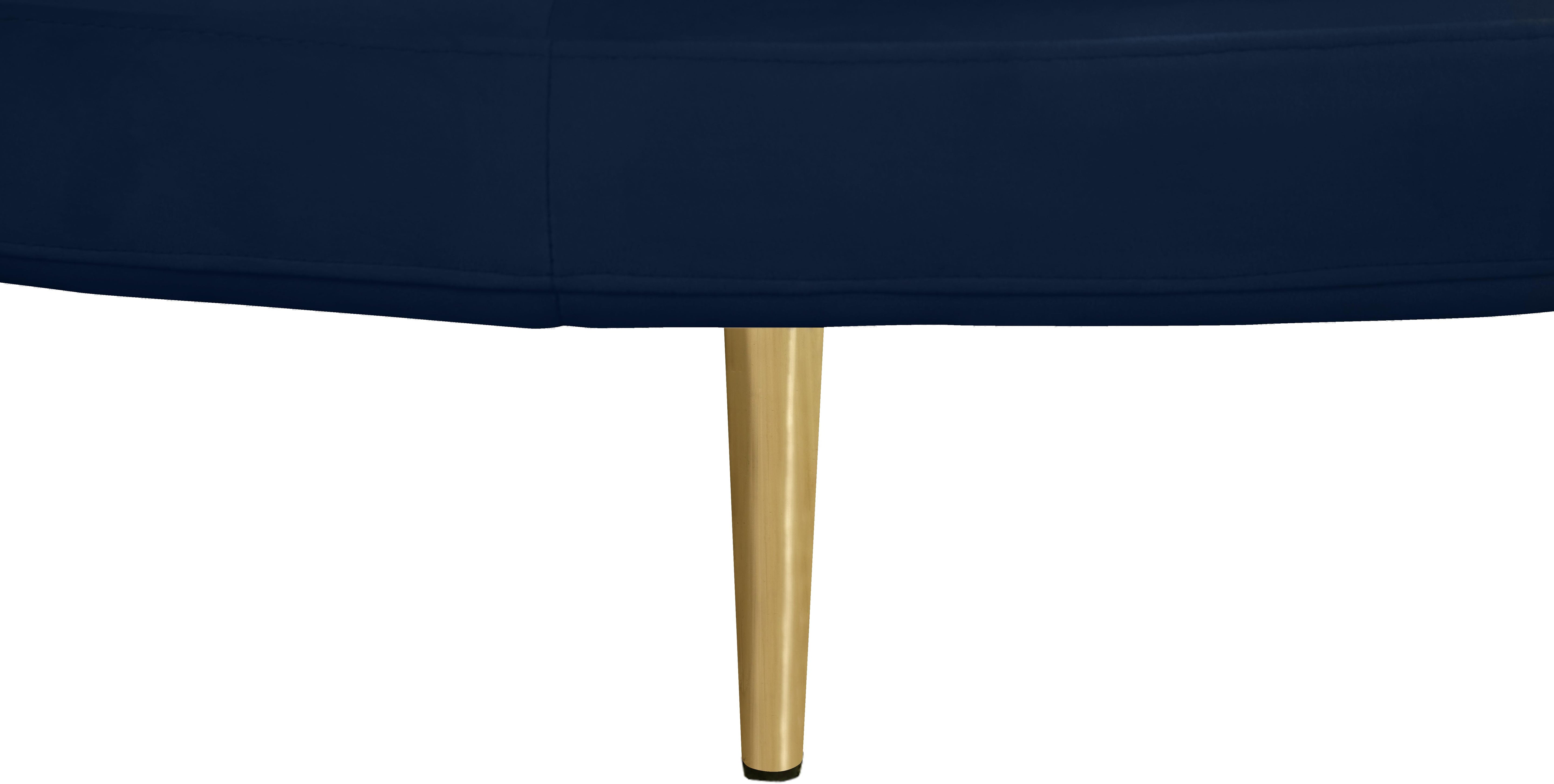 Circlet Navy Velvet Round Sofa Settee - Luxury Home Furniture (MI)