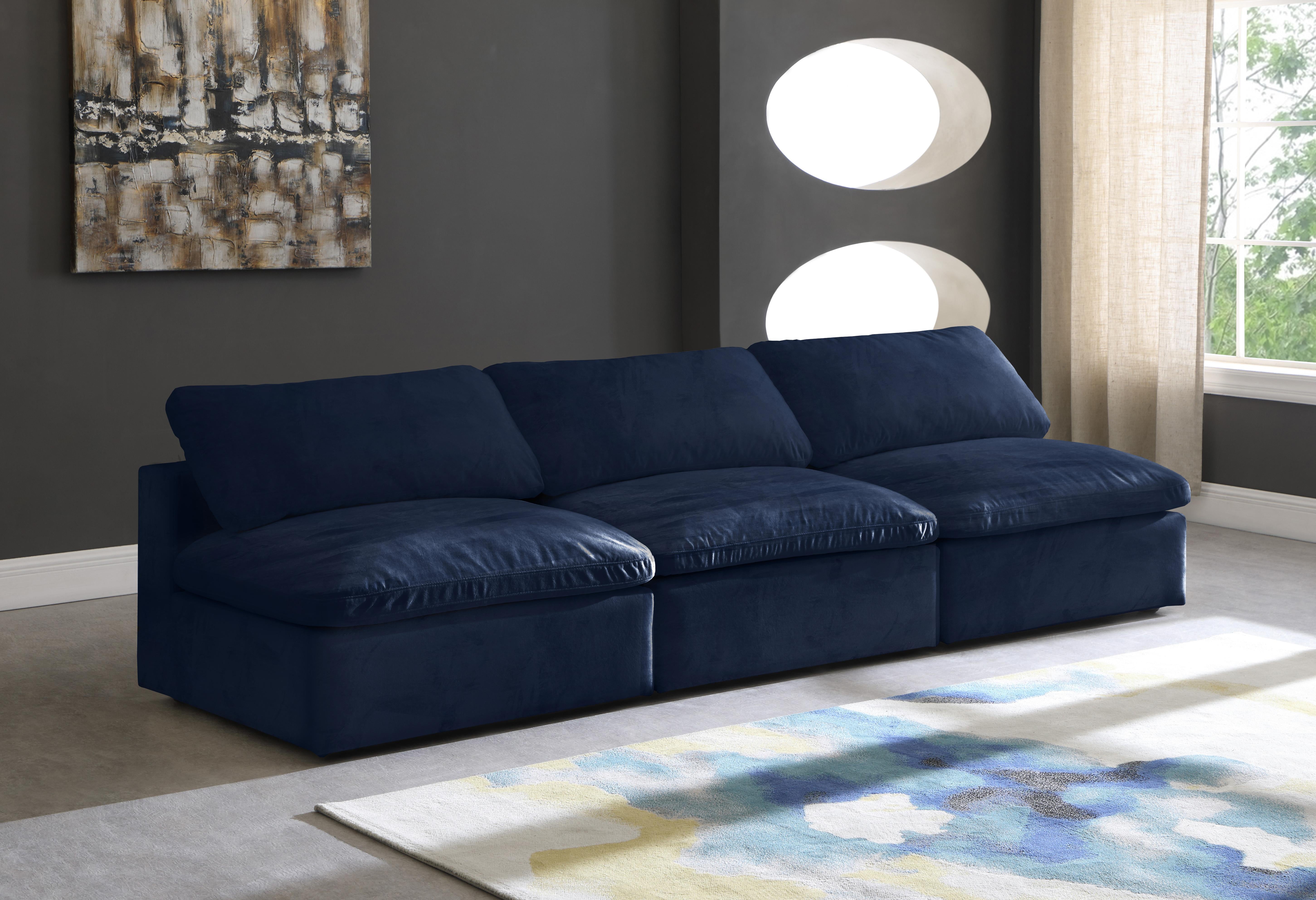 Velvet armless sofa discount