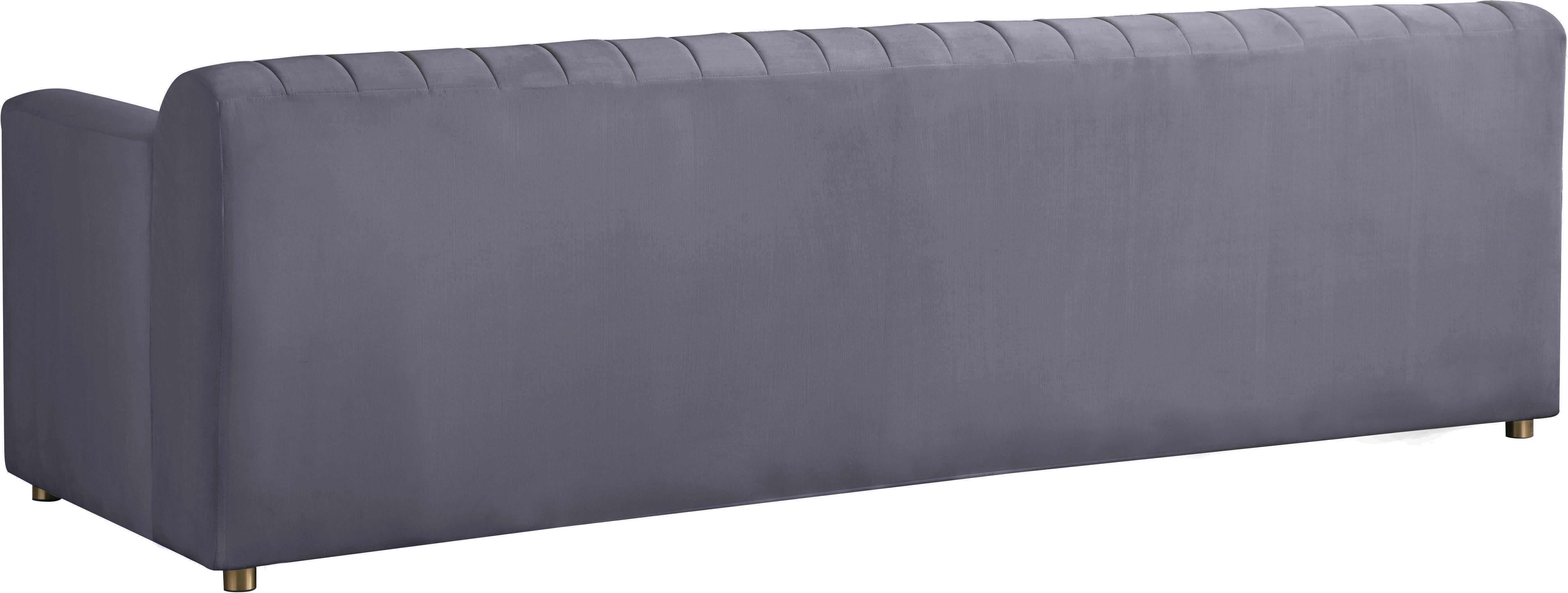 Naya Grey Velvet Sofa - Luxury Home Furniture (MI)