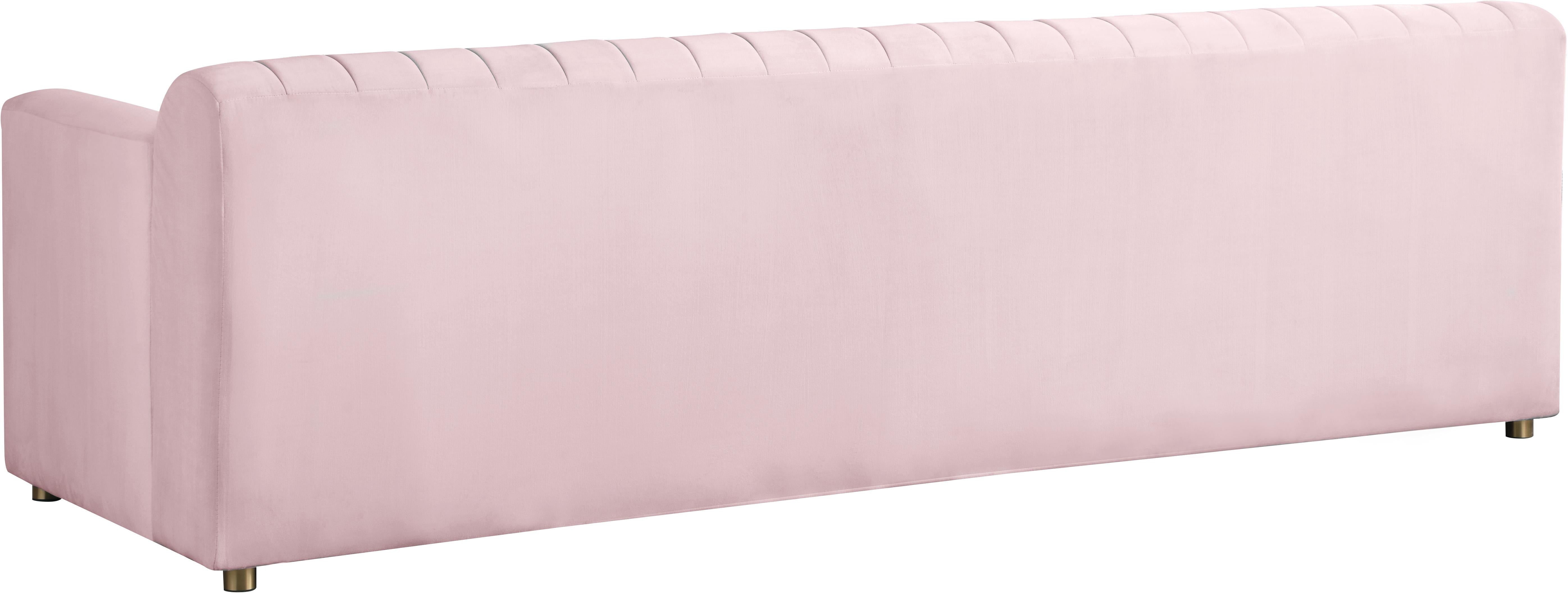 Naya Pink Velvet Sofa - Luxury Home Furniture (MI)