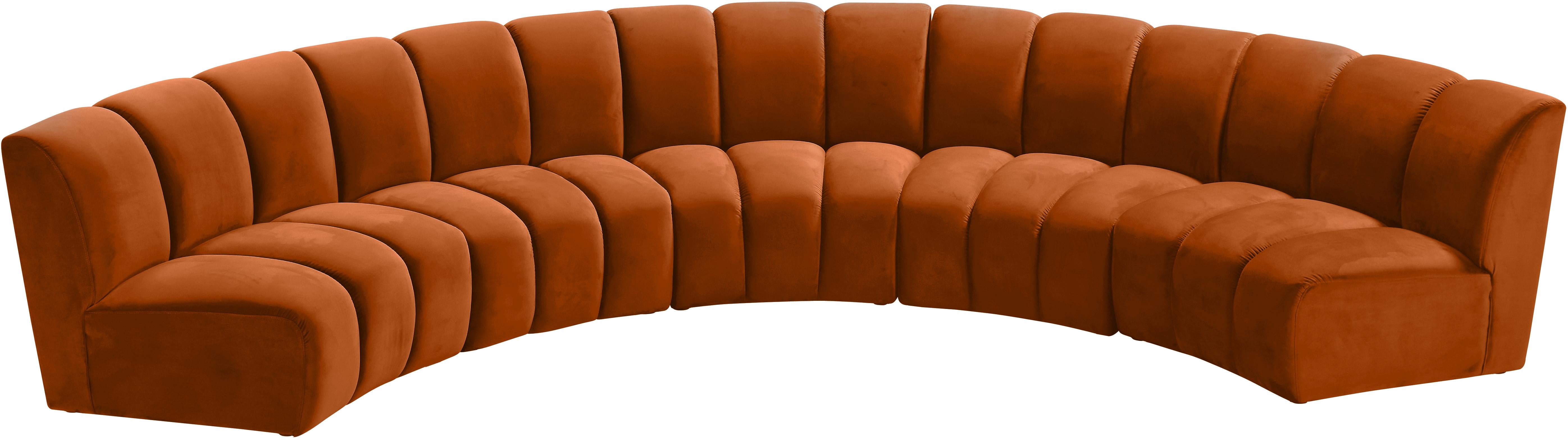 Infinity Cognac Velvet 5pc. Modular Sectional - Luxury Home Furniture (MI)