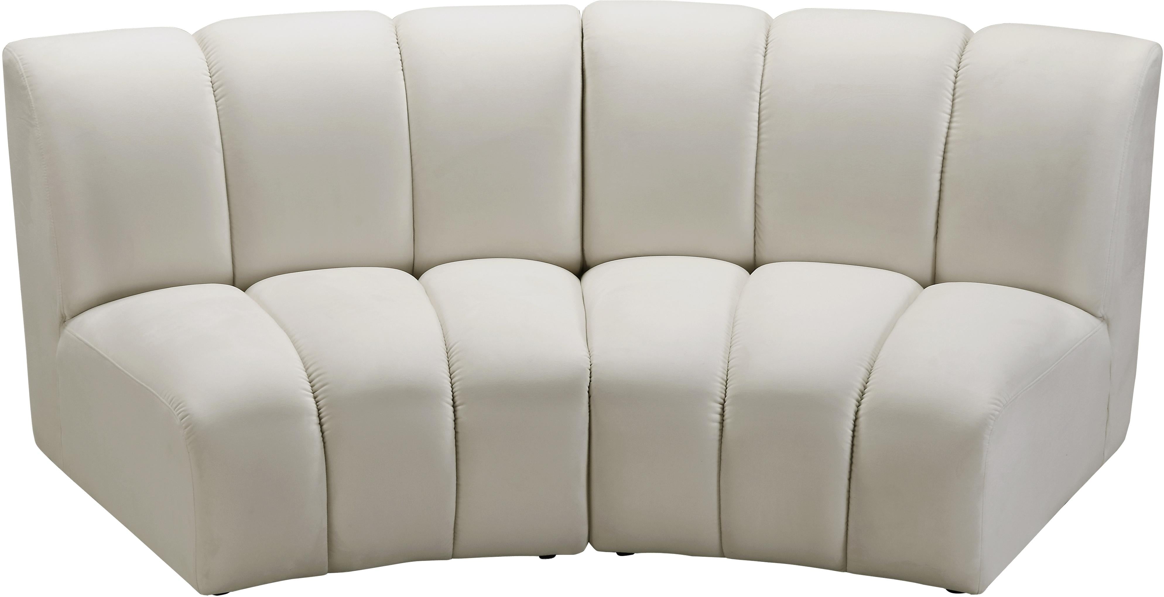 Infinity Cream Velvet 2pc. Modular Sectional - Luxury Home Furniture (MI)
