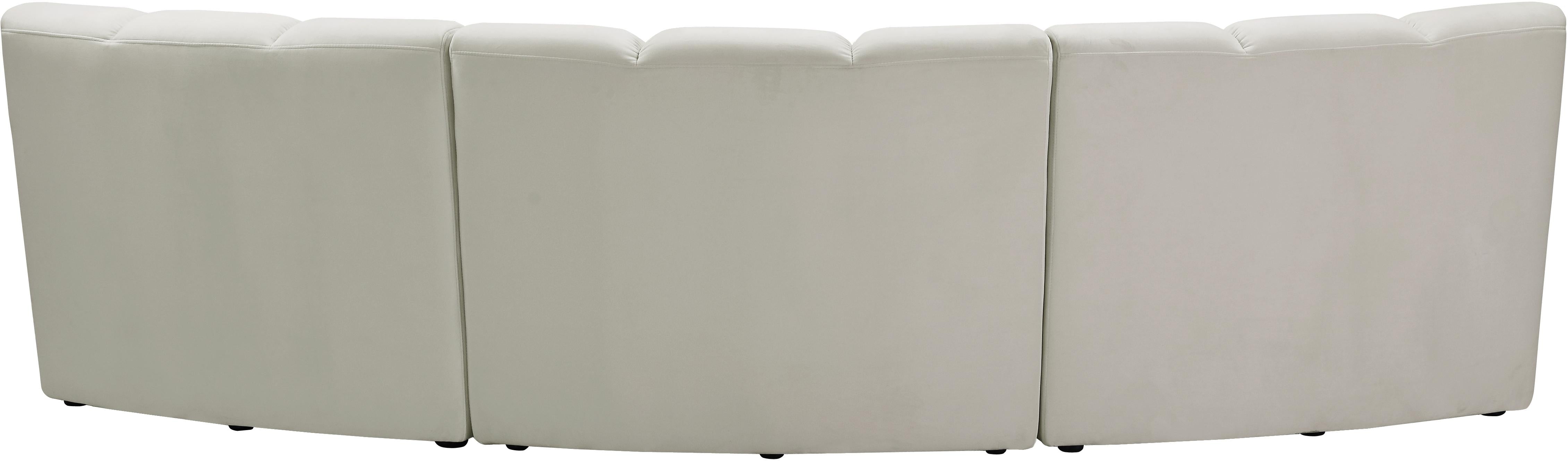 Infinity Cream Velvet 3pc. Modular Sectional - Luxury Home Furniture (MI)