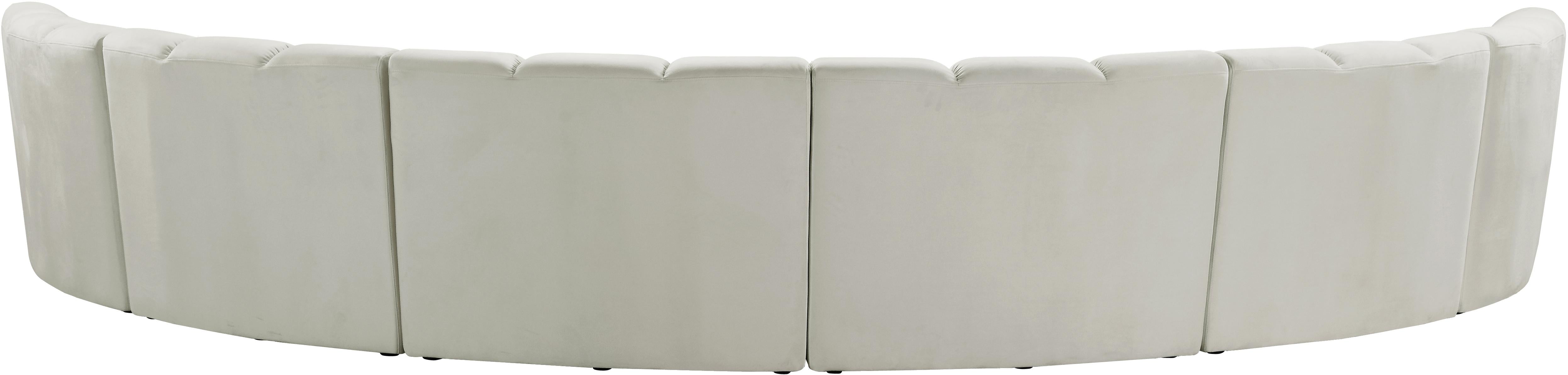 Infinity Cream Velvet 6pc. Modular Sectional - Luxury Home Furniture (MI)