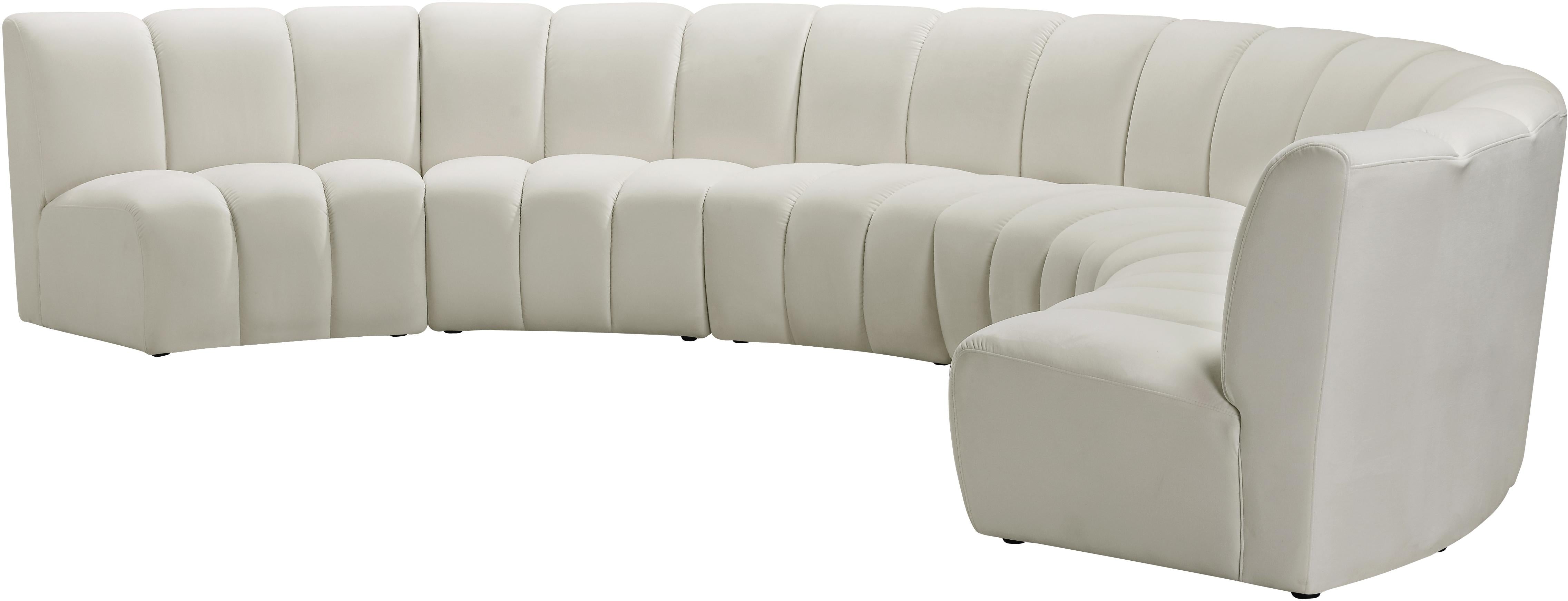 Infinity Cream Velvet 6pc. Modular Sectional - Luxury Home Furniture (MI)