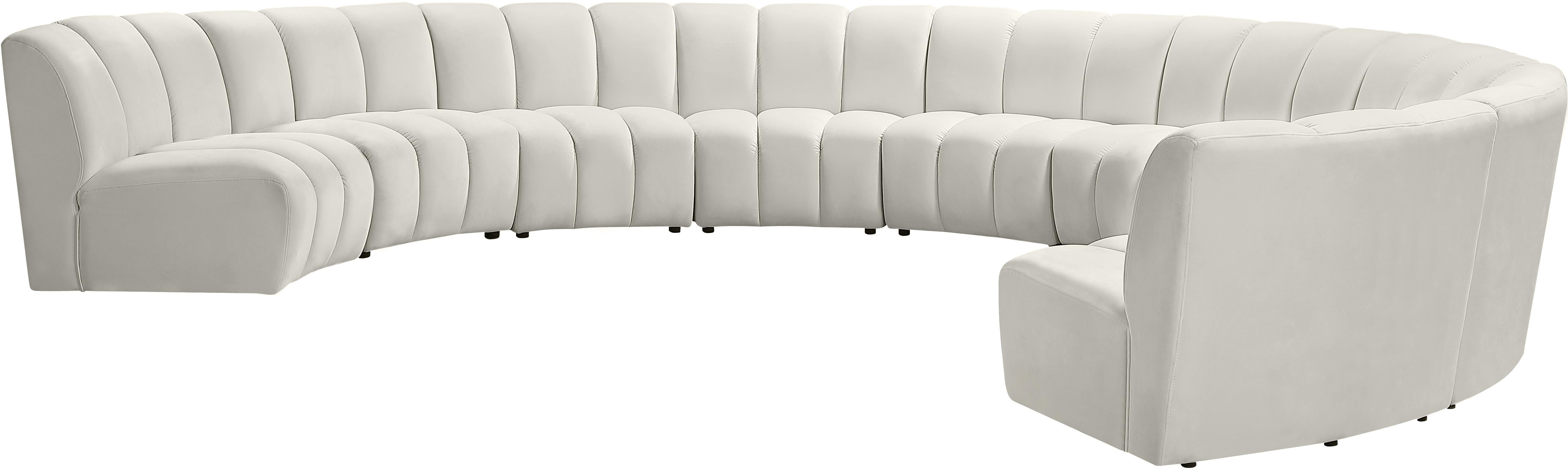 Infinity Cream Velvet 9pc. Modular Sectional - Luxury Home Furniture (MI)