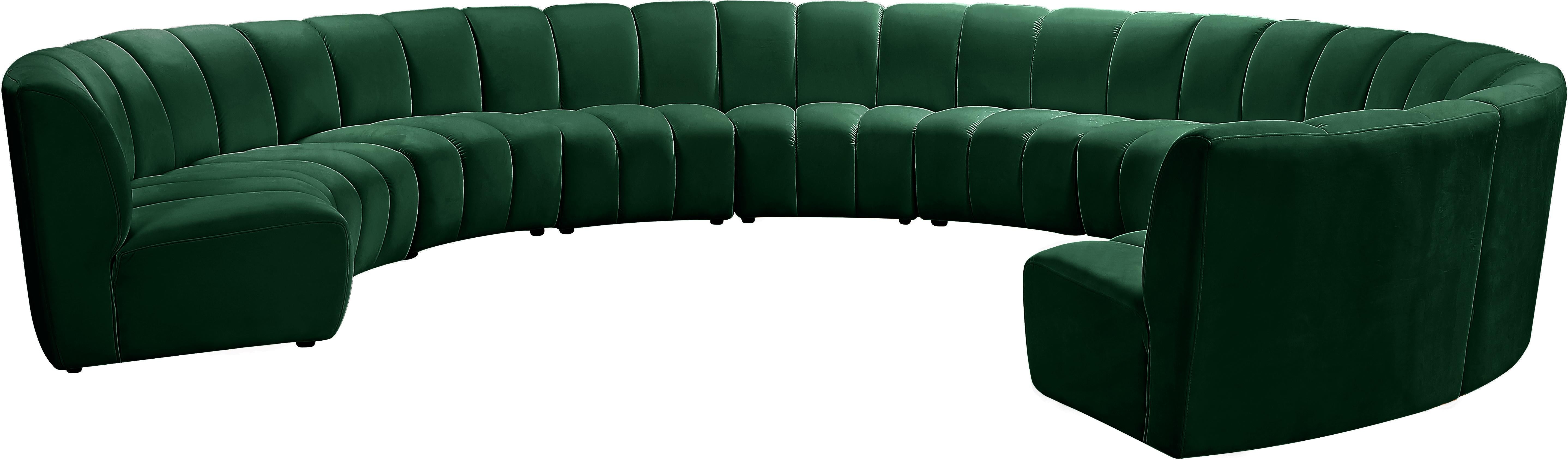 Infinity Green Velvet 10pc. Modular Sectional - Luxury Home Furniture (MI)