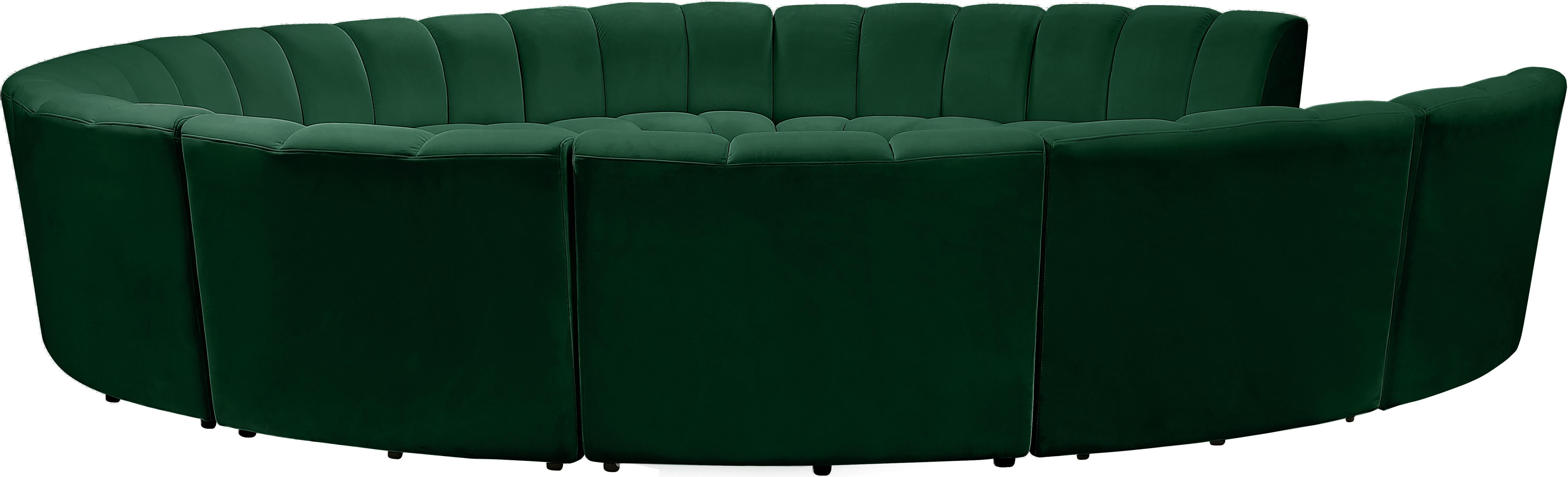 Infinity Green Velvet 11pc. Modular Sectional - Luxury Home Furniture (MI)