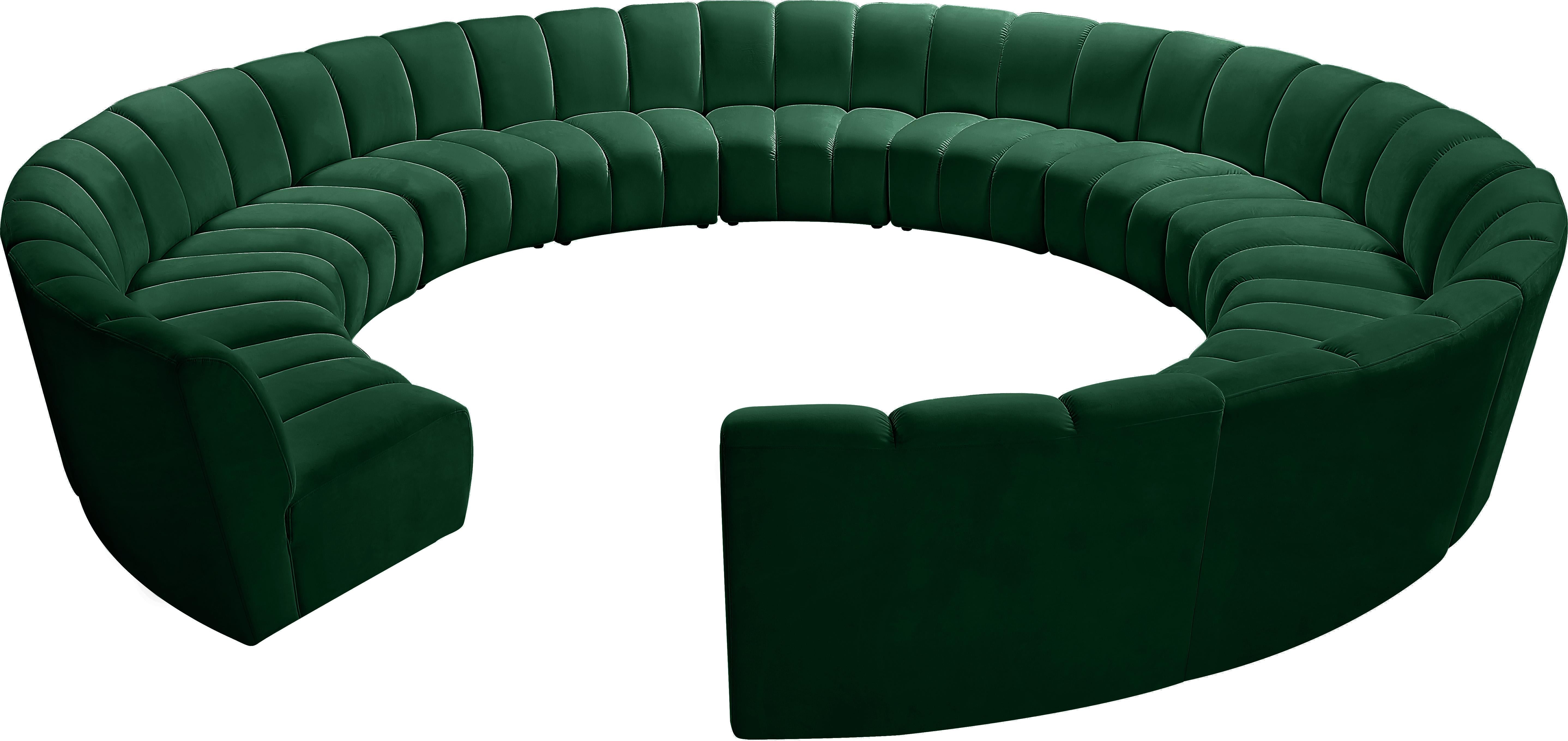 Infinity Green Velvet 12pc. Modular Sectional - Luxury Home Furniture (MI)