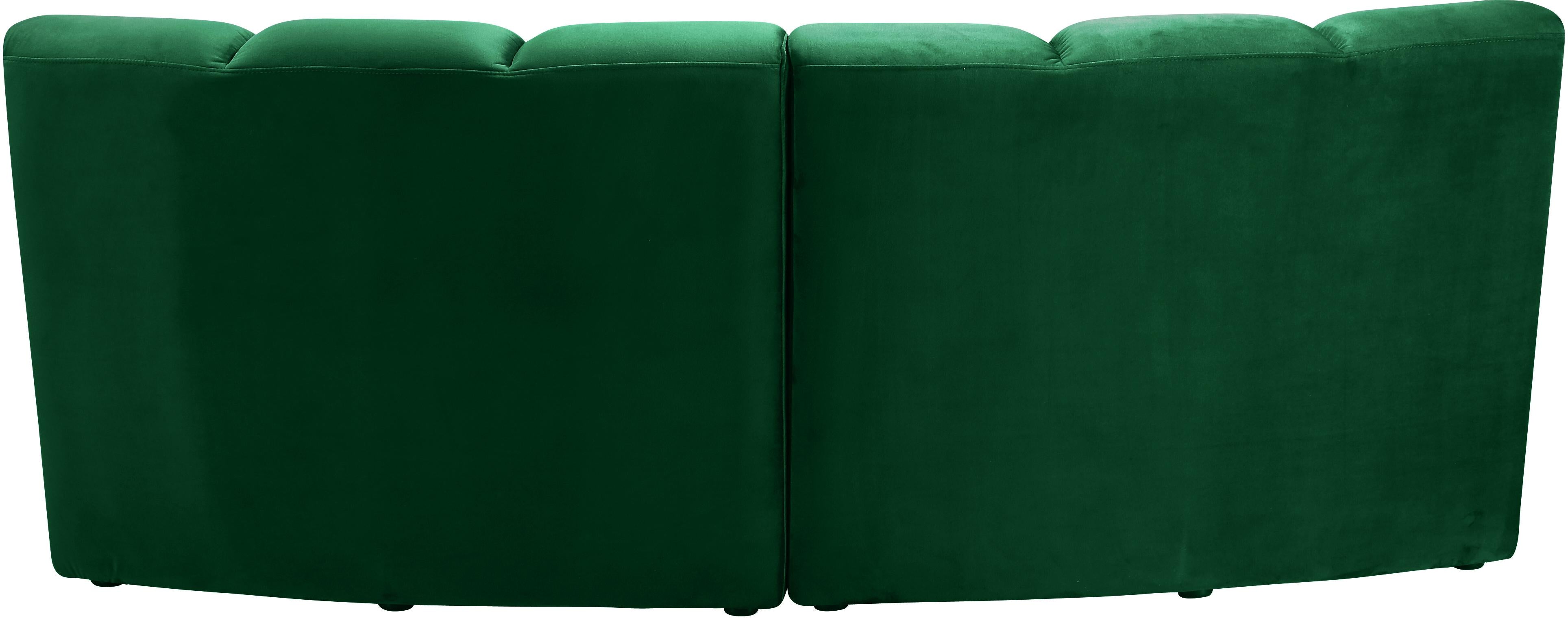 Infinity Green Velvet 2pc. Modular Sectional - Luxury Home Furniture (MI)