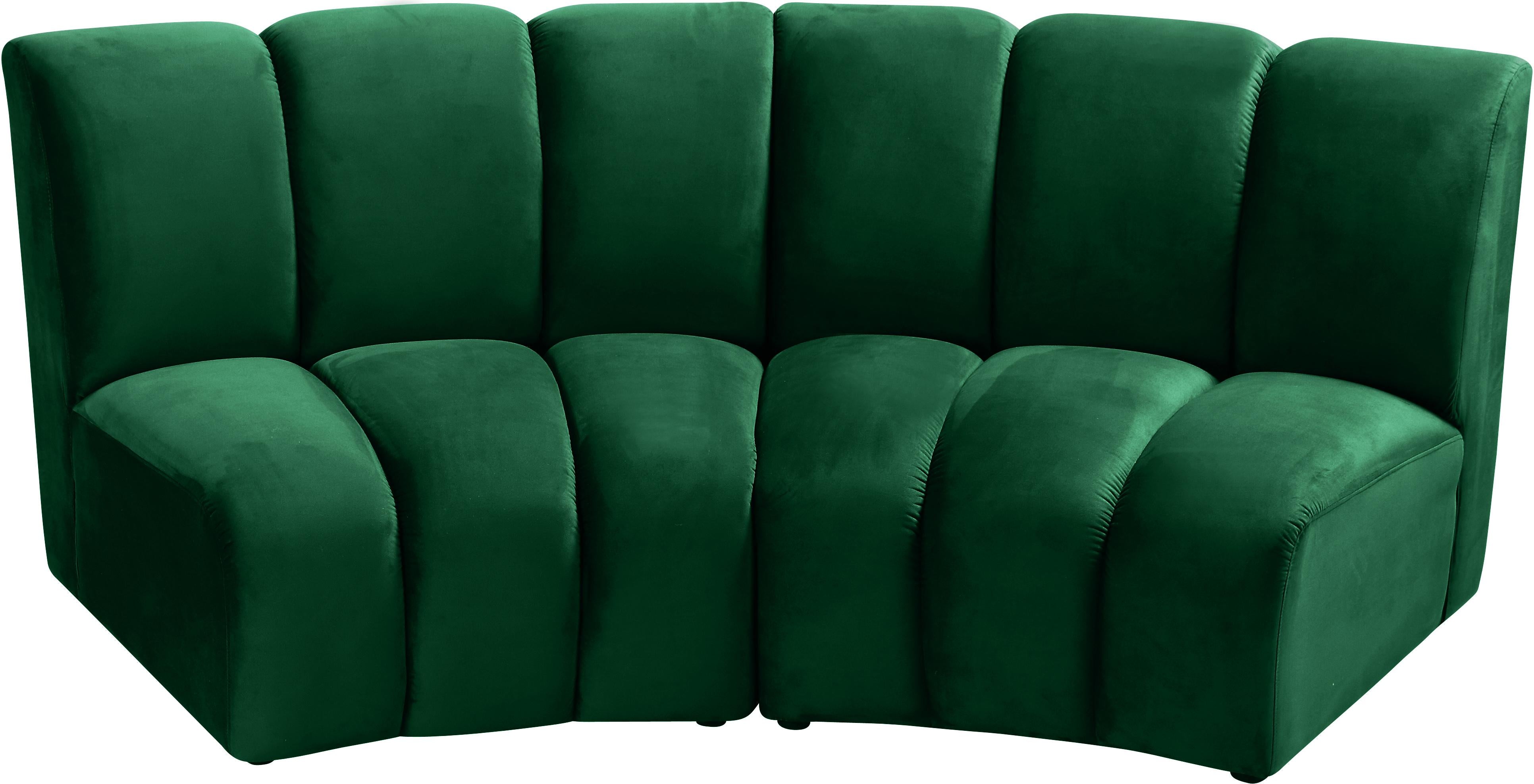 Infinity Green Velvet 2pc. Modular Sectional - Luxury Home Furniture (MI)