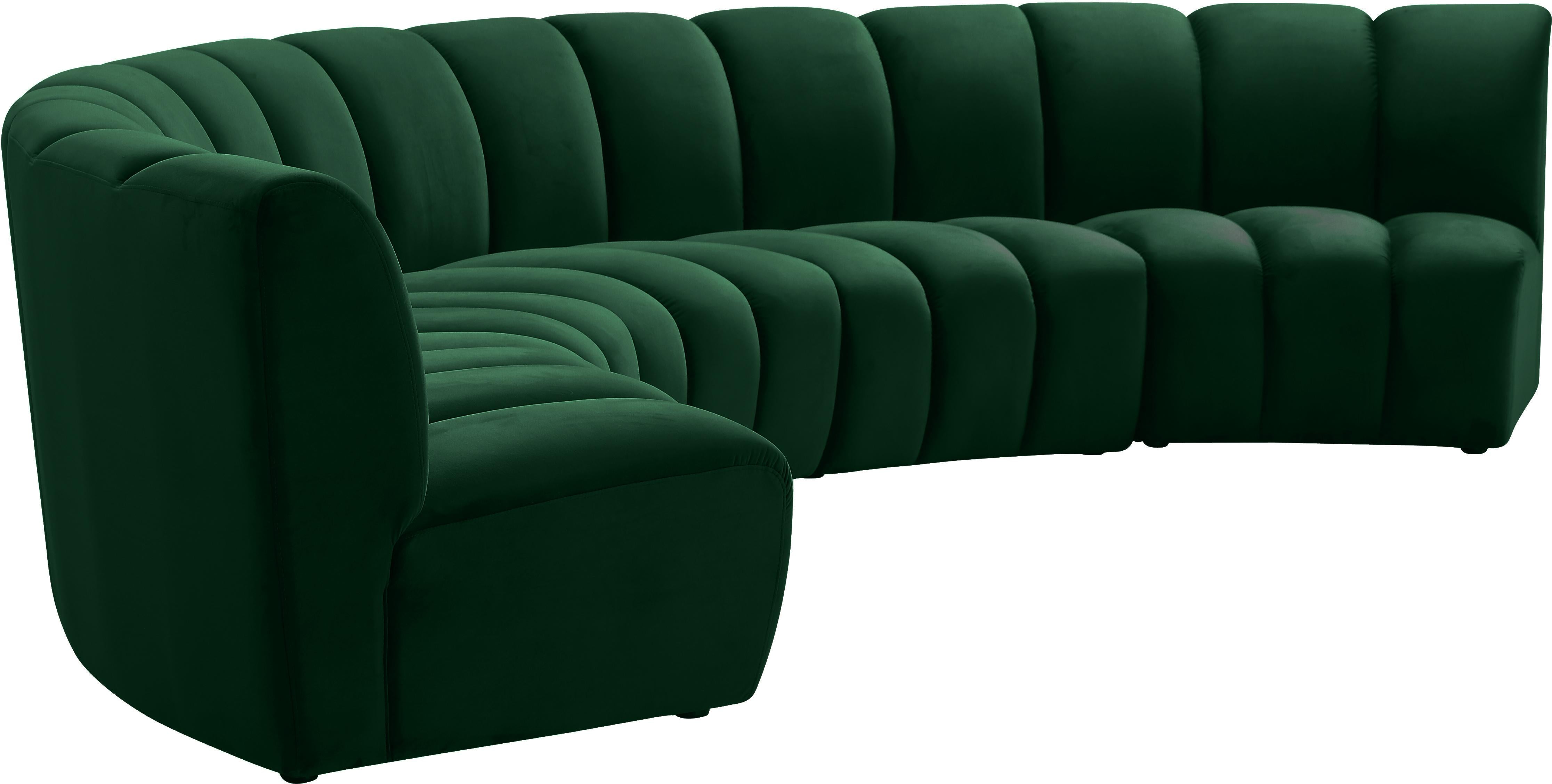 Infinity Green Velvet 5pc. Modular Sectional - Luxury Home Furniture (MI)
