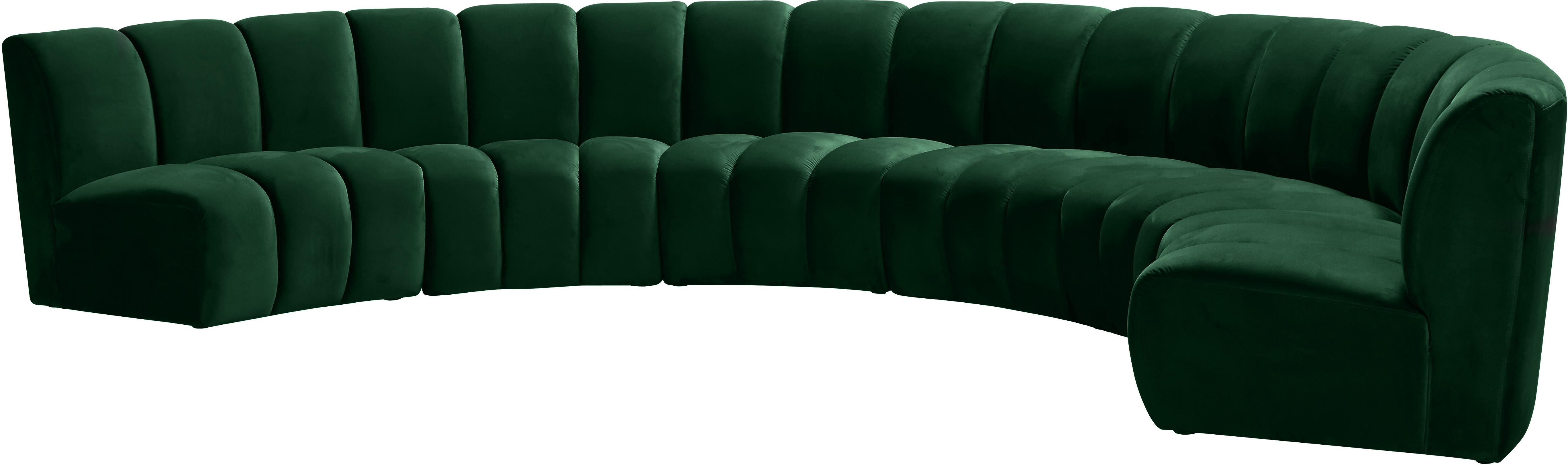 Infinity Green Velvet 6pc. Modular Sectional - Luxury Home Furniture (MI)