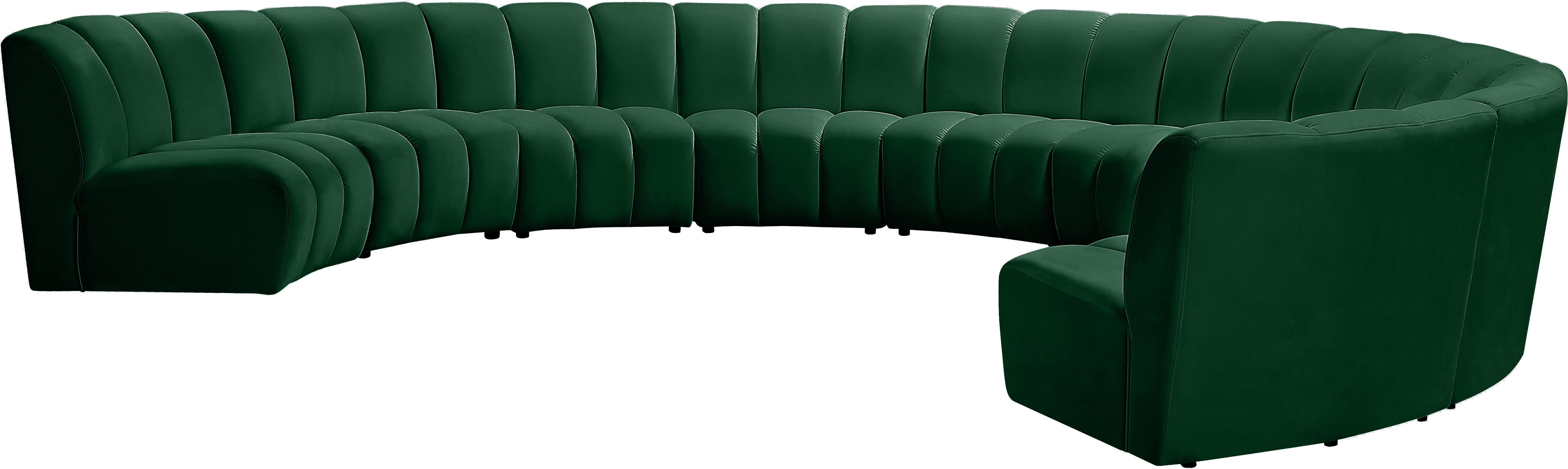 Infinity Green Velvet 9pc. Modular Sectional - Luxury Home Furniture (MI)