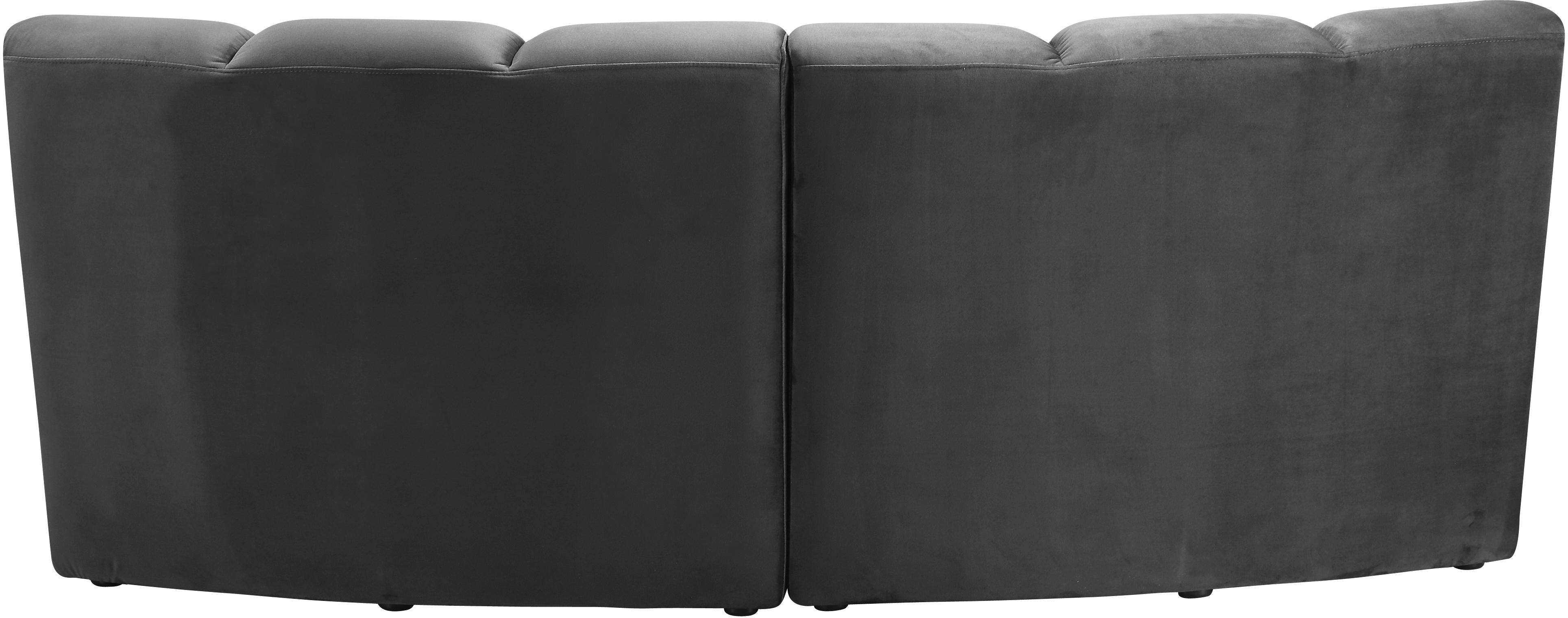 Infinity Grey Velvet 2pc. Modular Sectional - Luxury Home Furniture (MI)