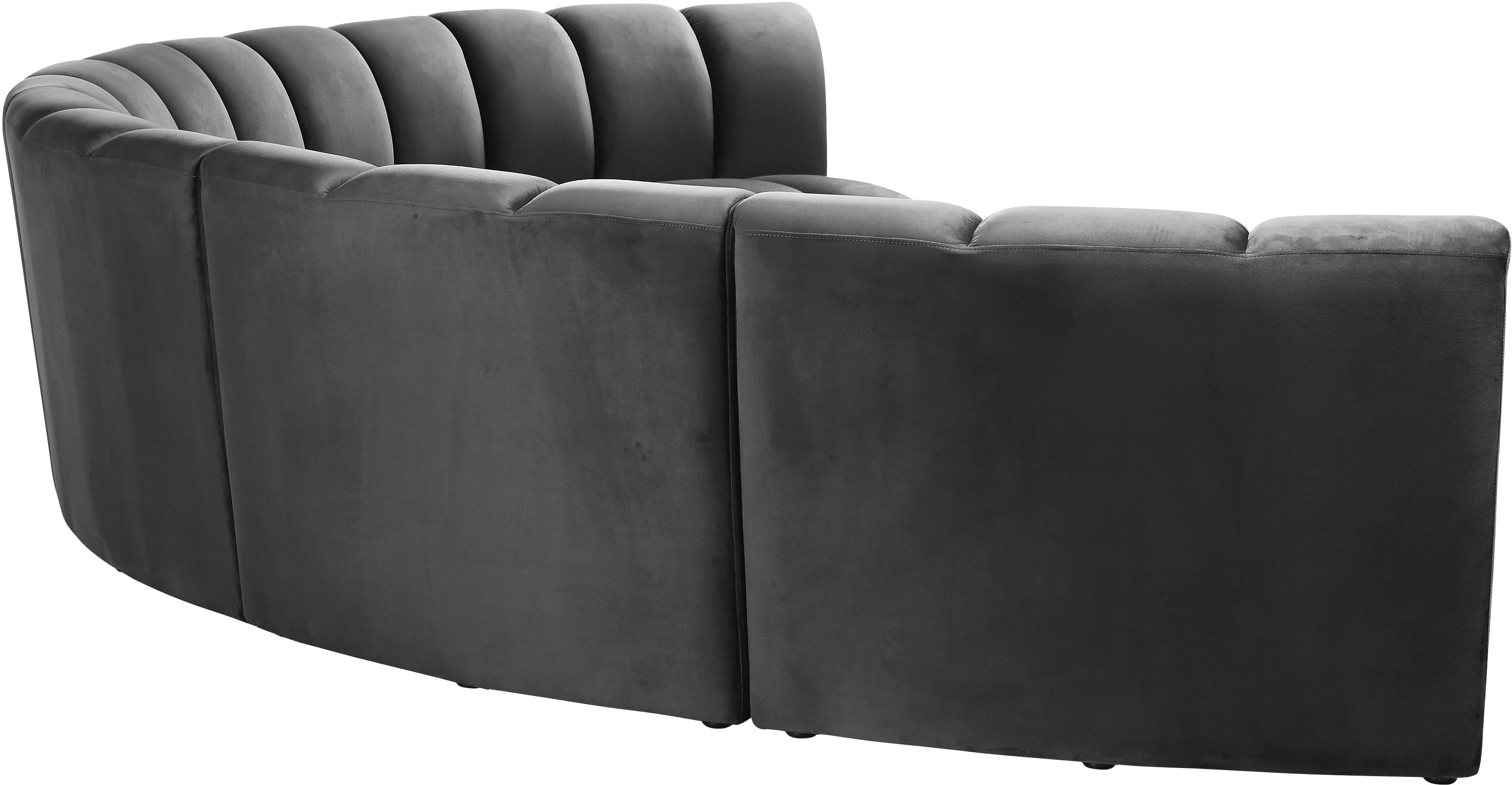 Infinity Grey Velvet 6pc. Modular Sectional - Luxury Home Furniture (MI)