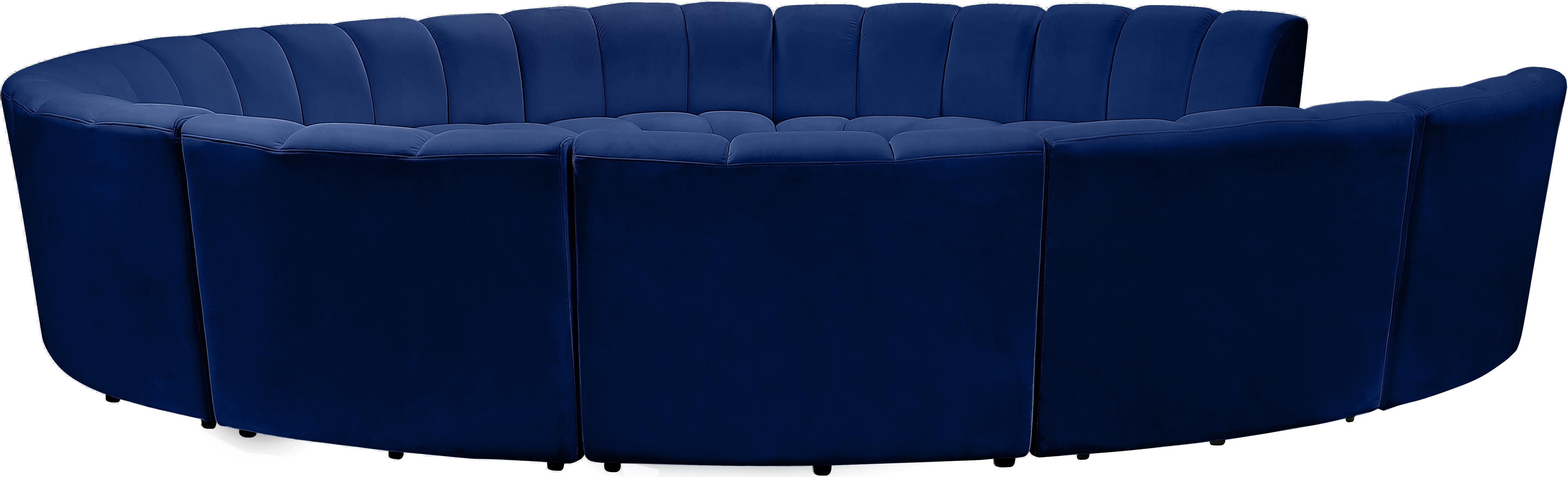 Infinity Navy Velvet 11pc. Modular Sectional - Luxury Home Furniture (MI)