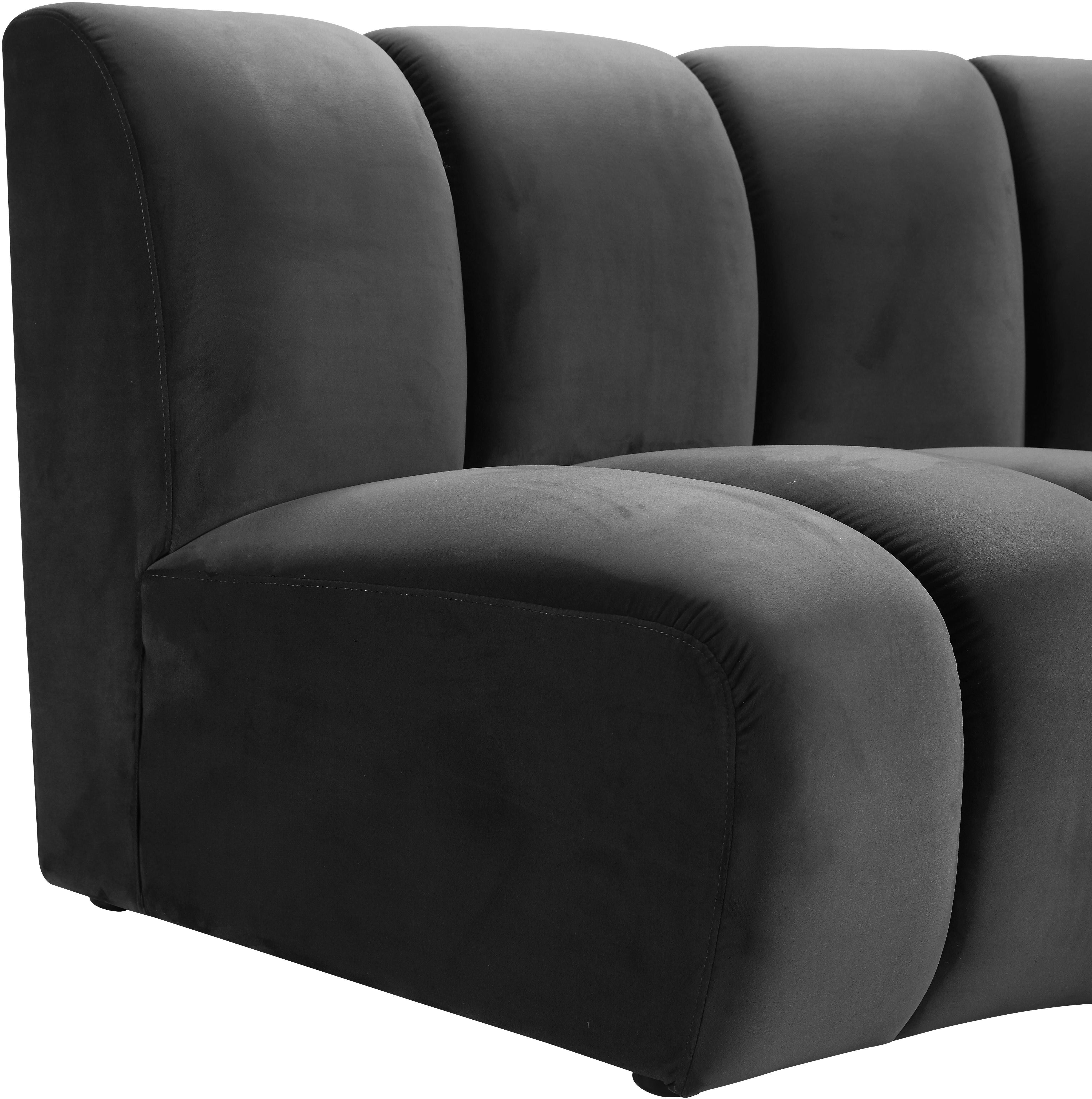 Infinity Grey Velvet 2pc. Modular Sectional - Luxury Home Furniture (MI)