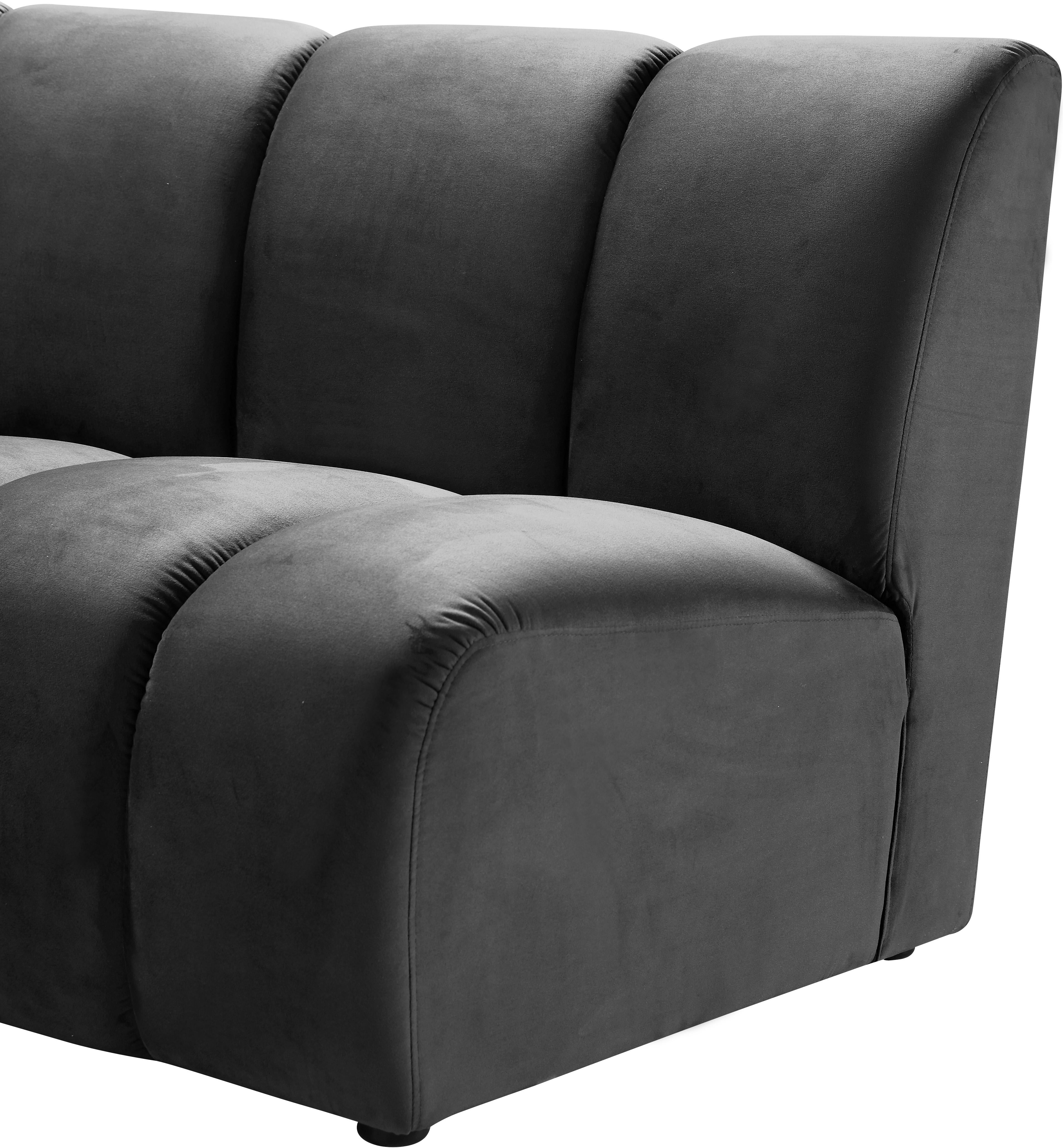 Infinity Grey Velvet 6pc. Modular Sectional - Luxury Home Furniture (MI)