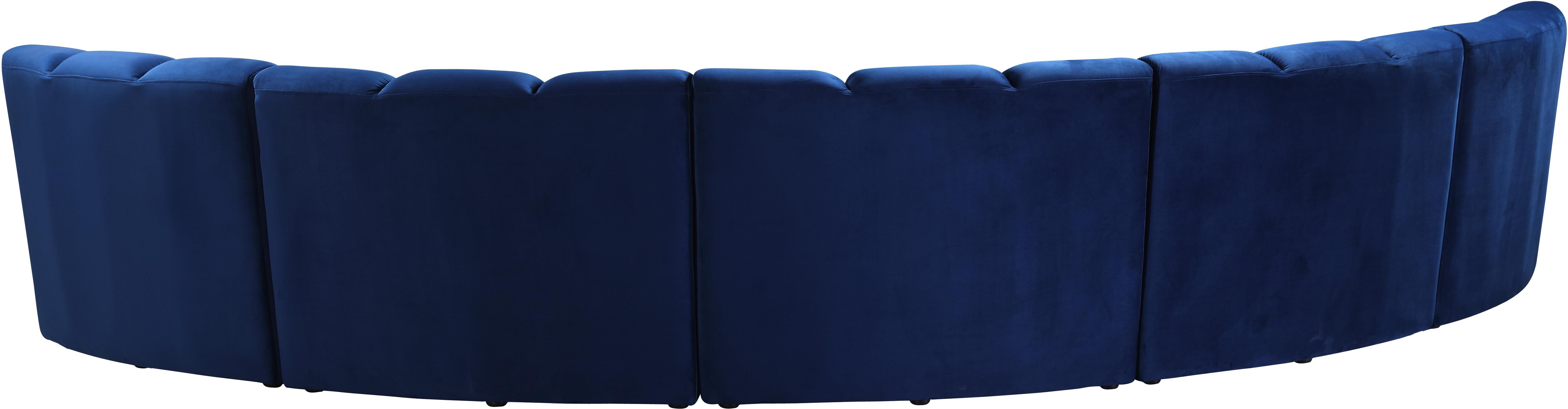 Infinity Navy Velvet 5pc. Modular Sectional - Luxury Home Furniture (MI)