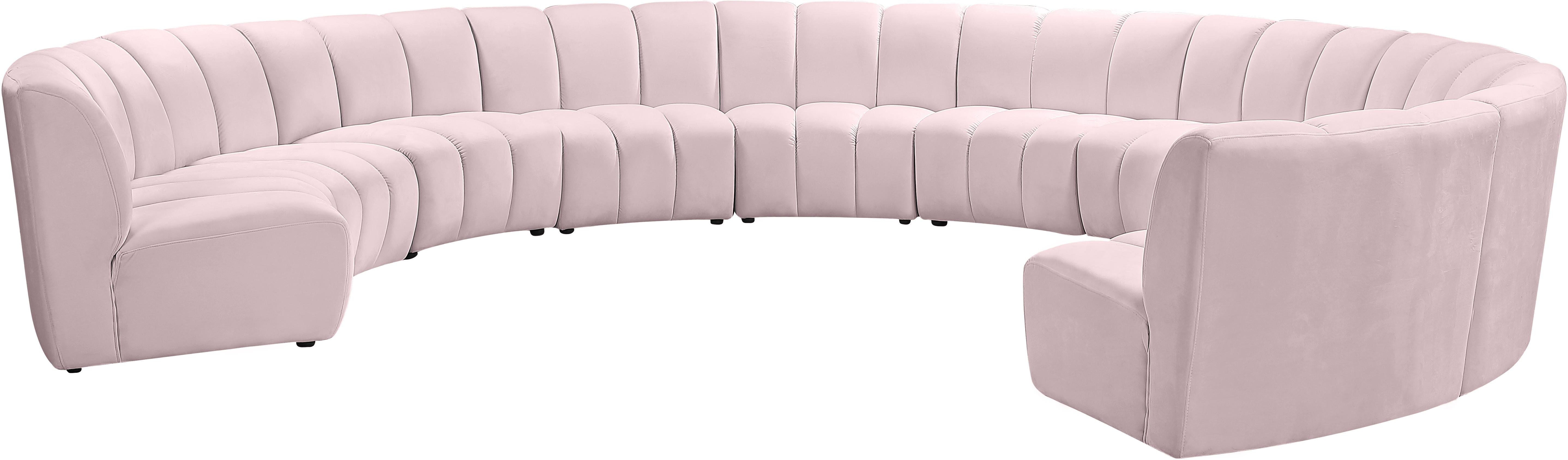 Infinity Pink Velvet 10pc. Modular Sectional - Luxury Home Furniture (MI)