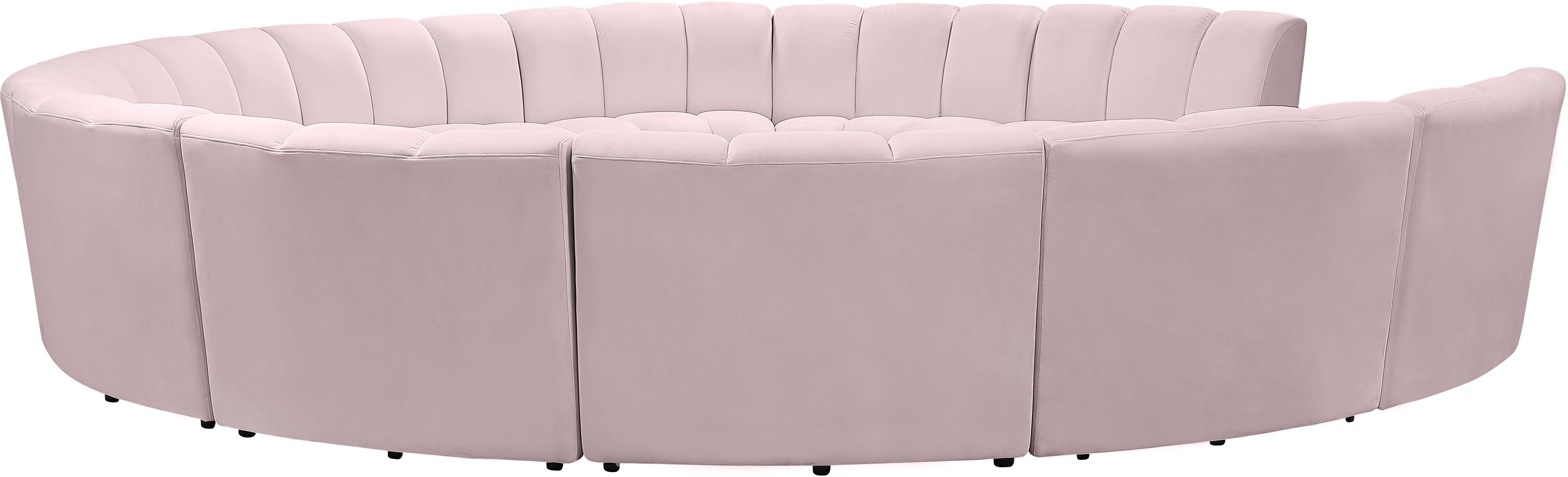 Infinity Pink Velvet 11pc. Modular Sectional - Luxury Home Furniture (MI)