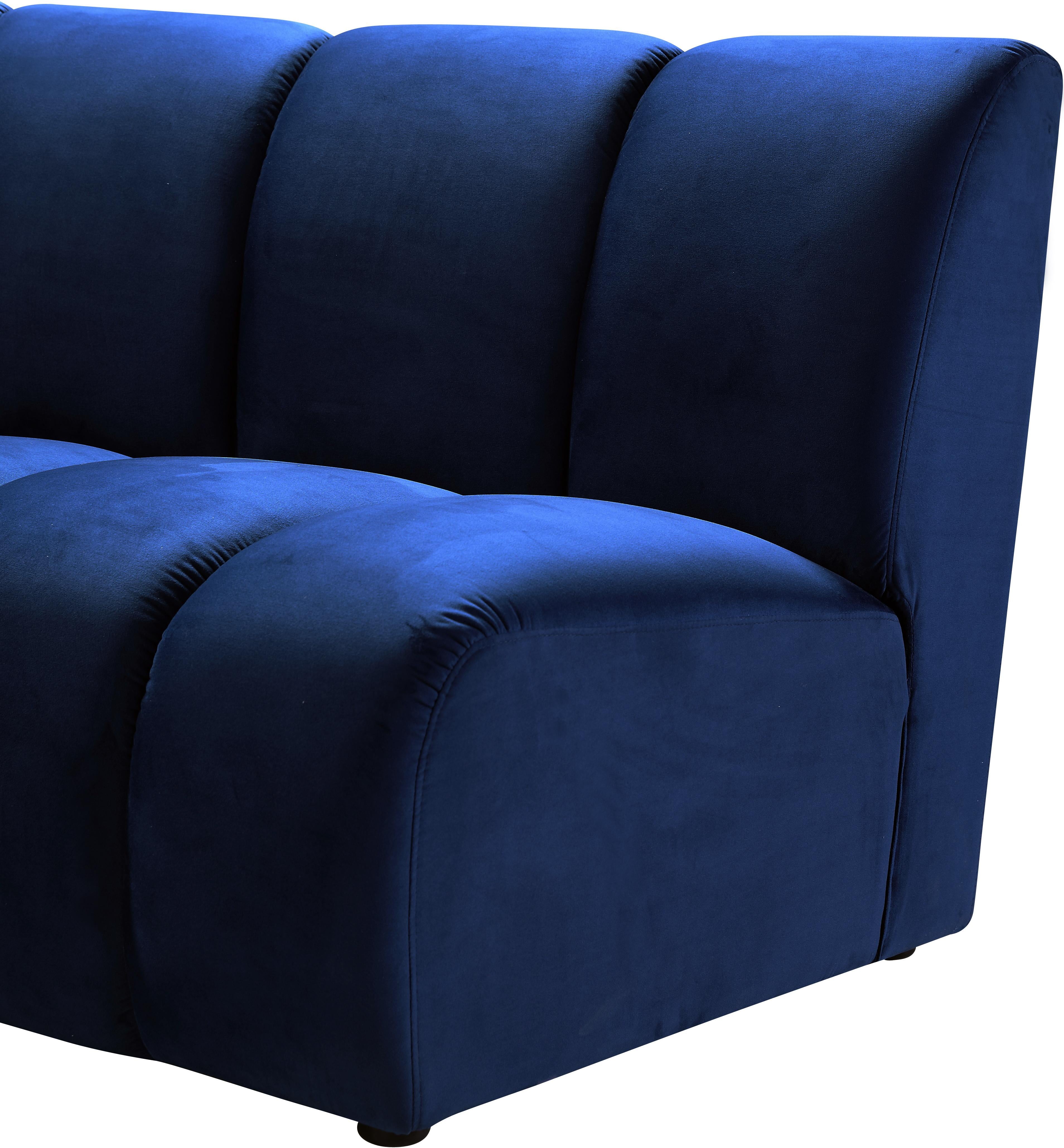 Infinity Navy Velvet 2pc. Modular Sectional - Luxury Home Furniture (MI)