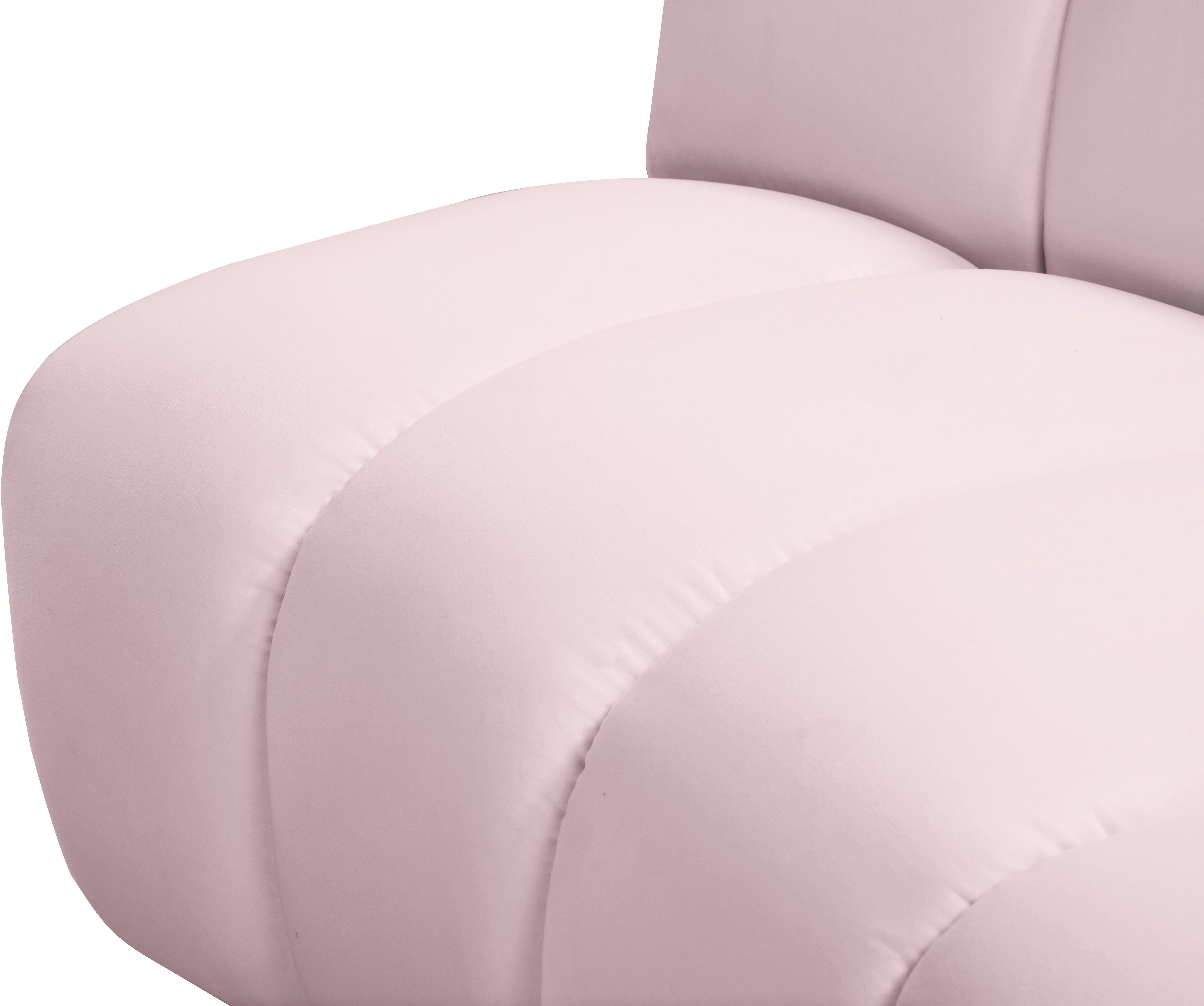 Infinity Pink Velvet 2pc. Modular Sectional - Luxury Home Furniture (MI)