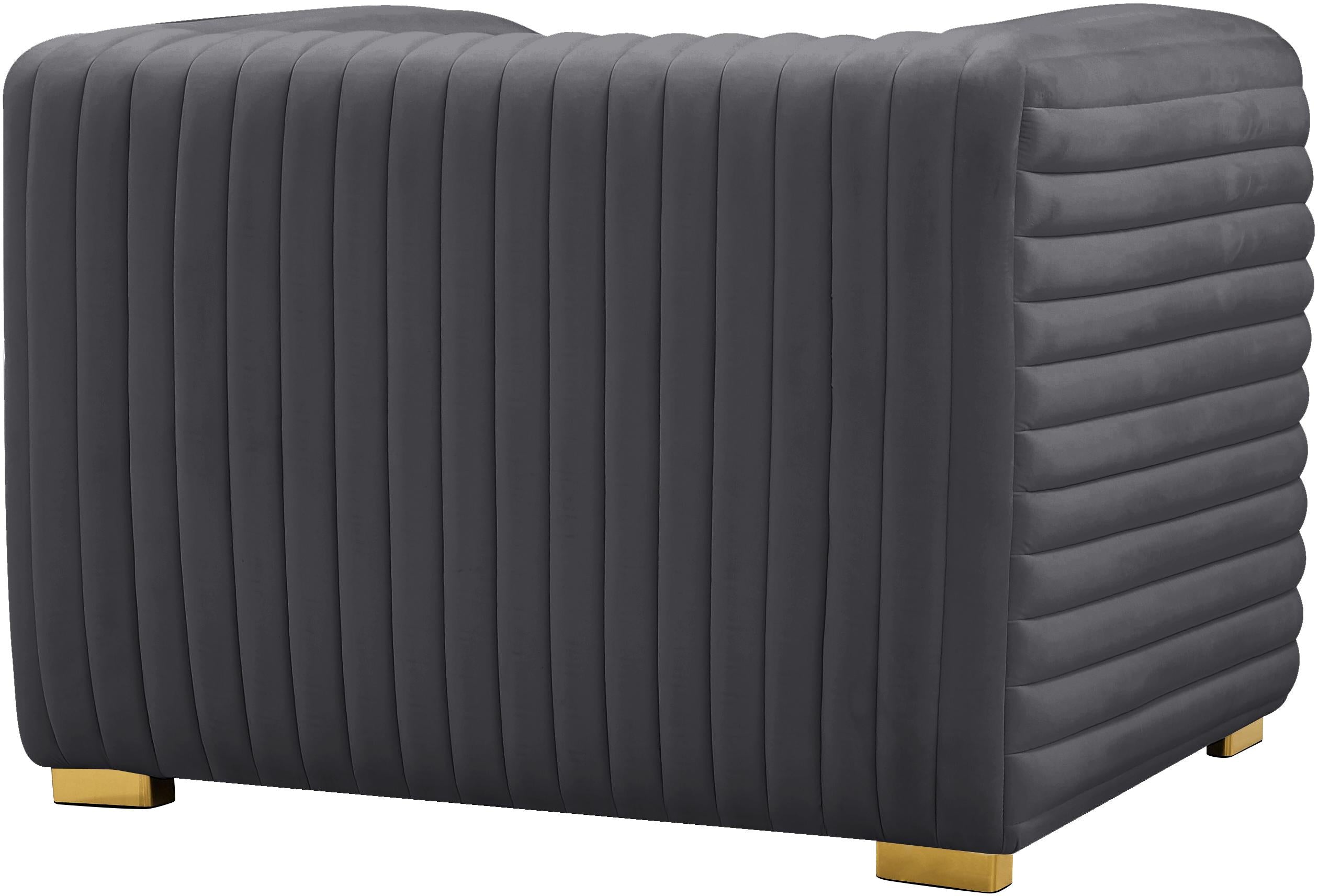 Ravish Grey Velvet Chair - Luxury Home Furniture (MI)