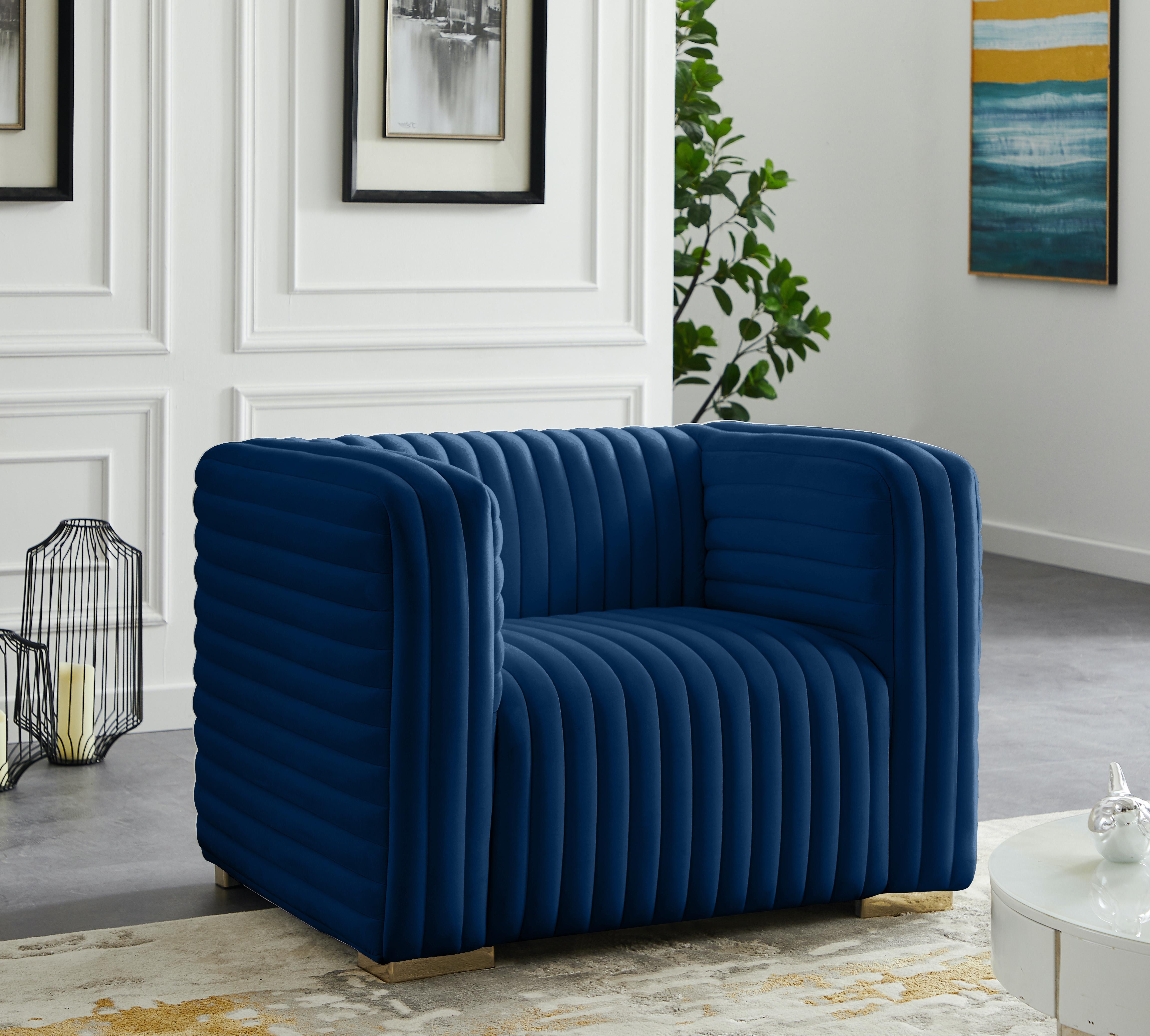 Ravish Navy Velvet Chair