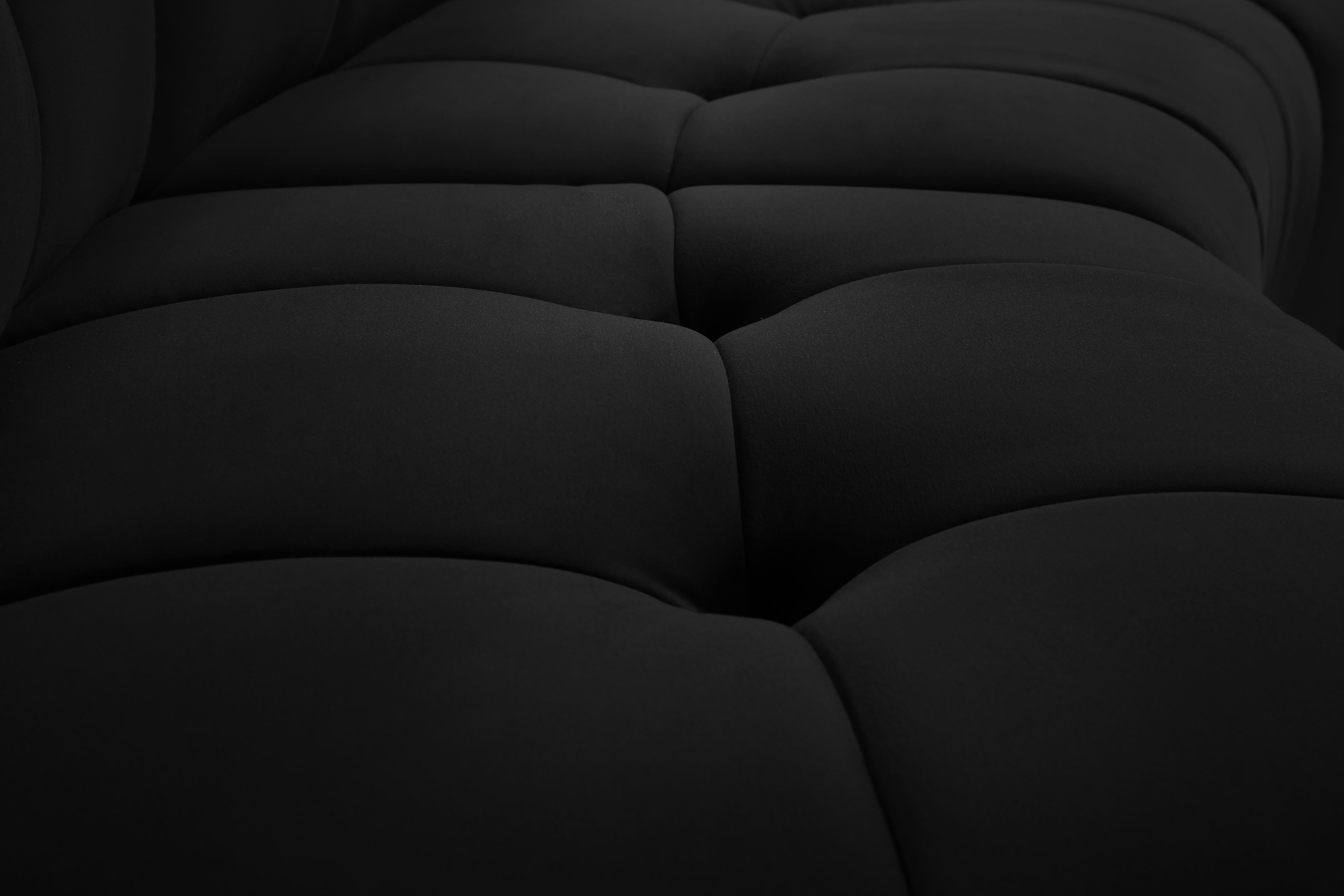 Limitless Black Velvet 3pc. Modular Sectional - Luxury Home Furniture (MI)