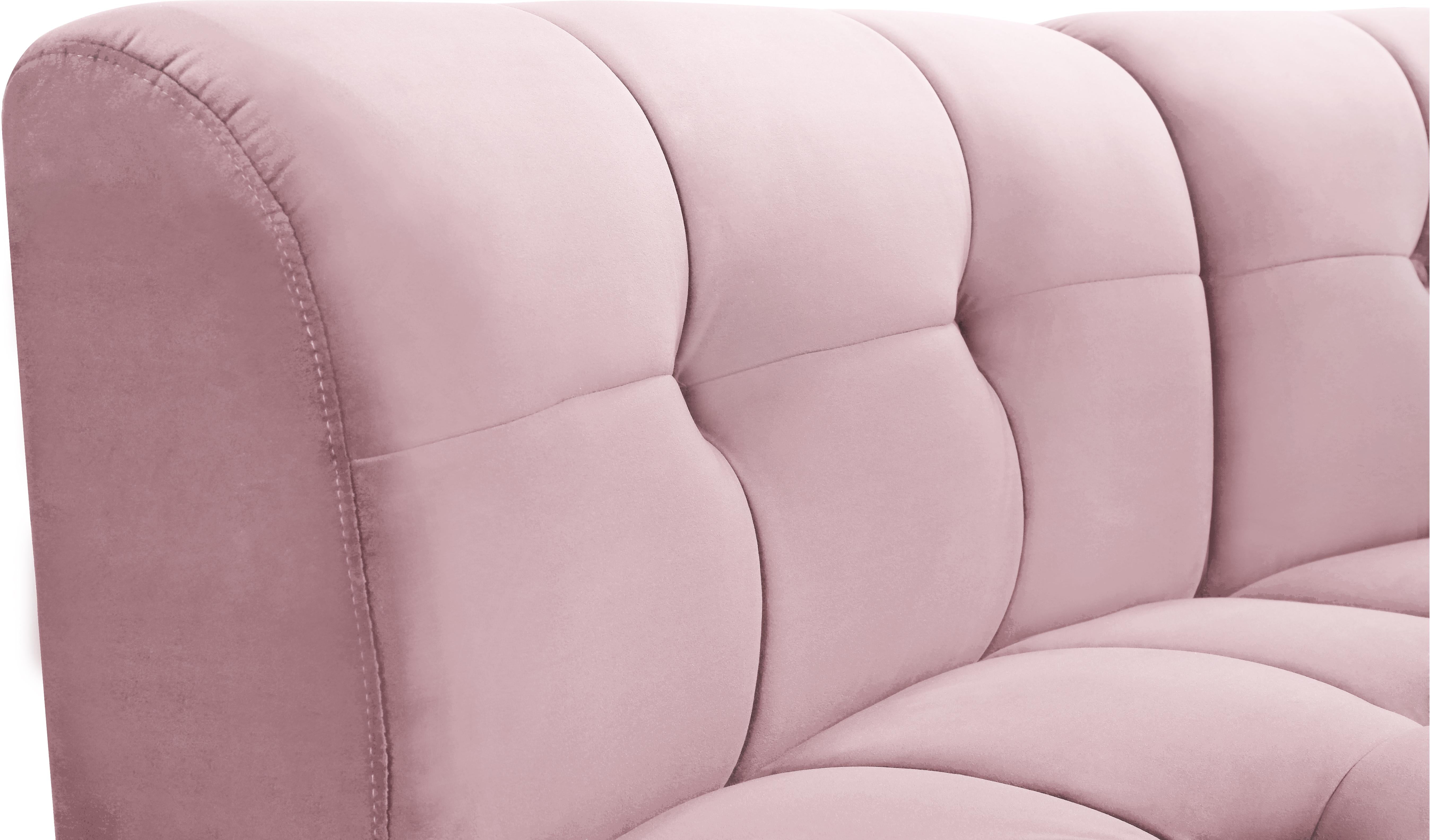 Limitless Pink Velvet 15pc. Modular Sectional - Luxury Home Furniture (MI)
