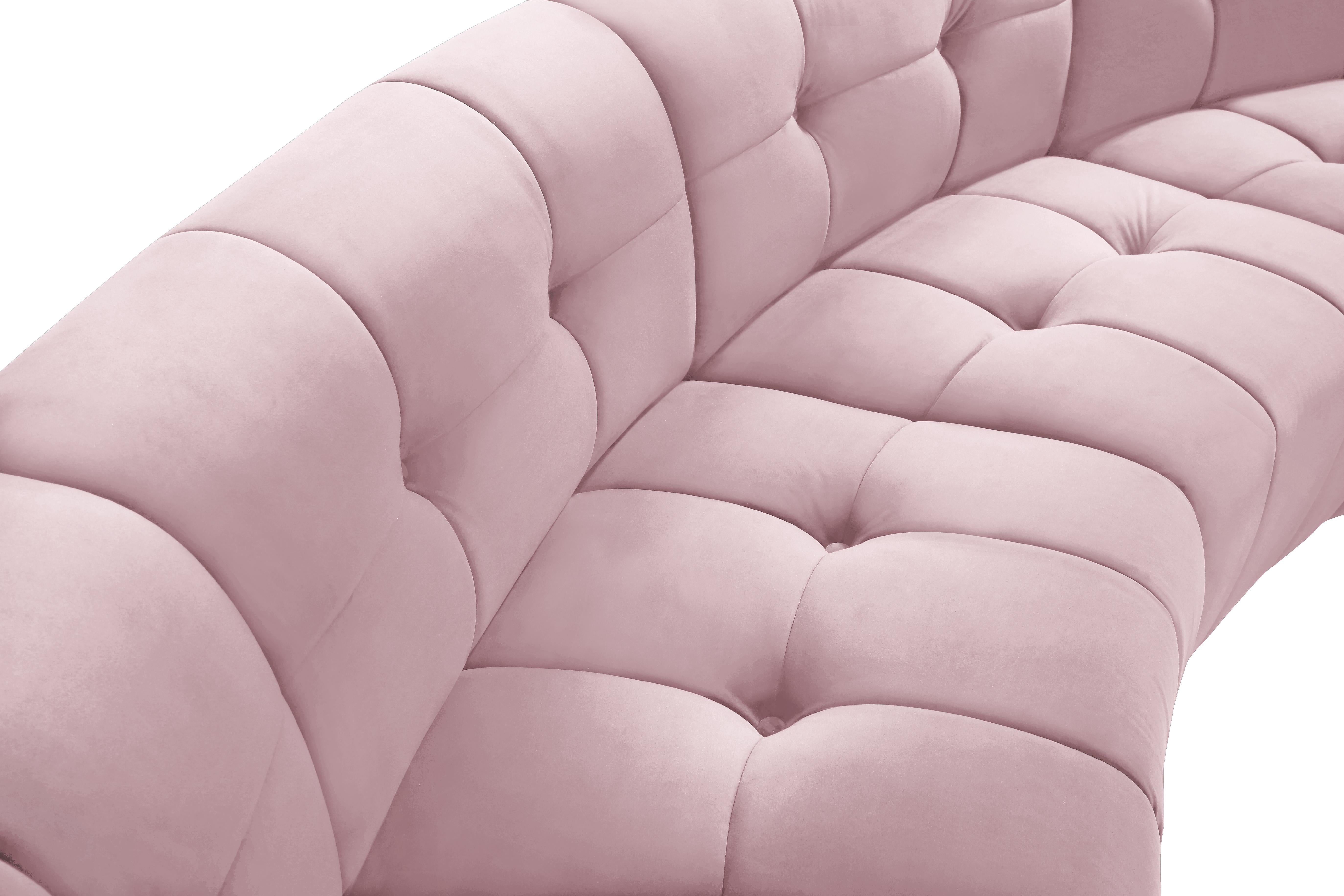 Limitless Pink Velvet 6pc. Modular Sectional - Luxury Home Furniture (MI)