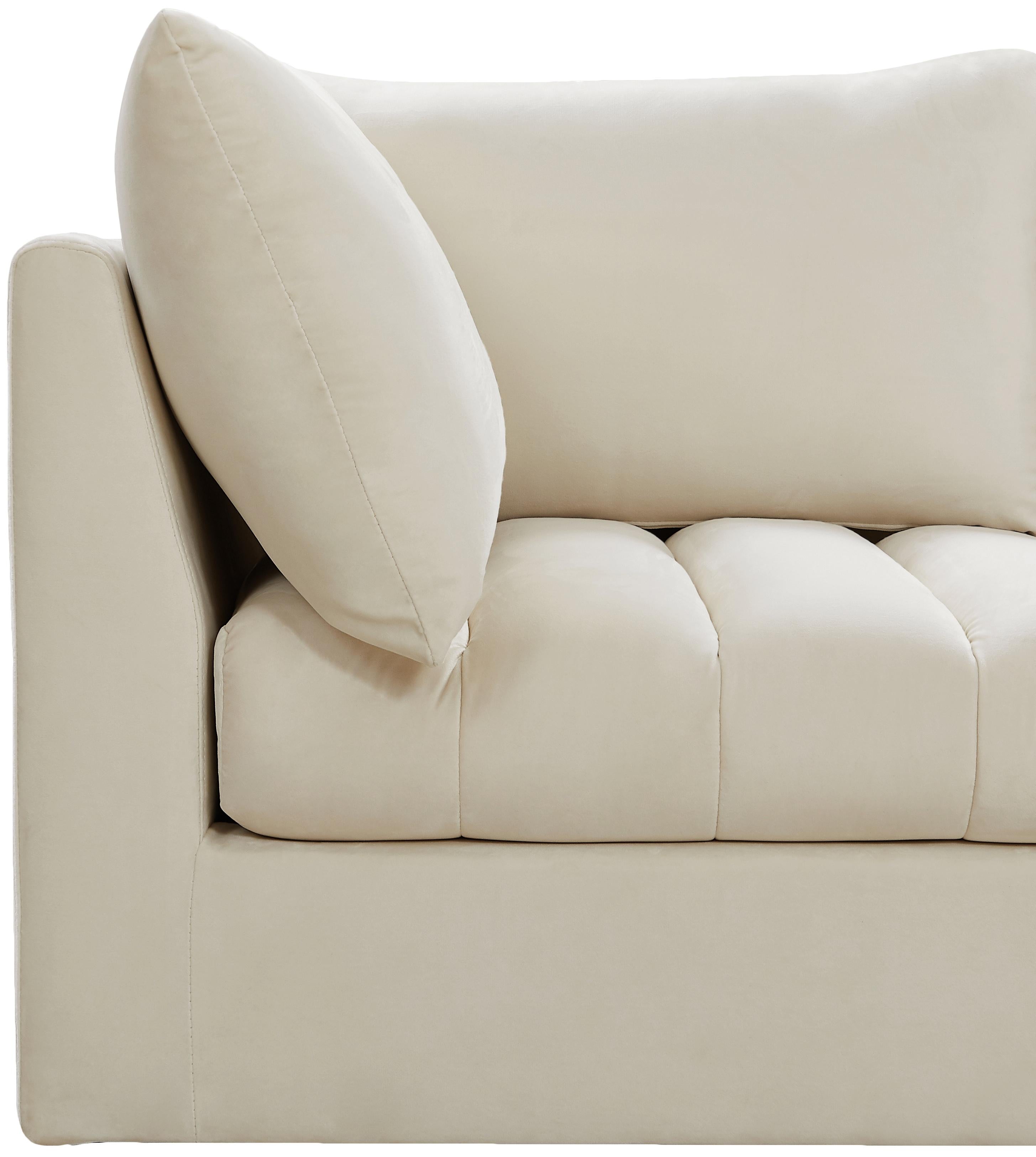 Jacob Cream Velvet Modular Sectional - Luxury Home Furniture (MI)