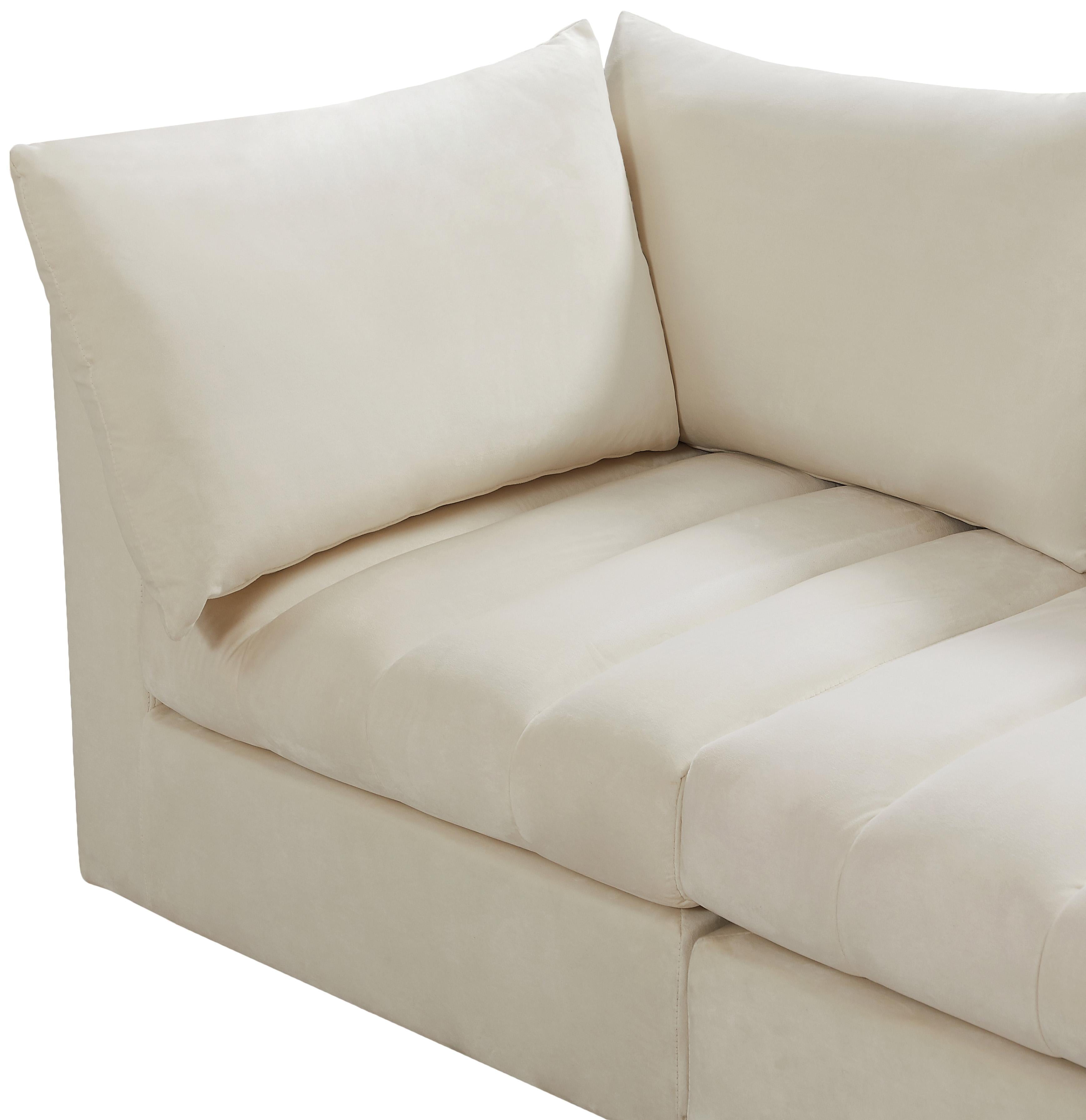 Jacob Cream Velvet Modular Sectional - Luxury Home Furniture (MI)