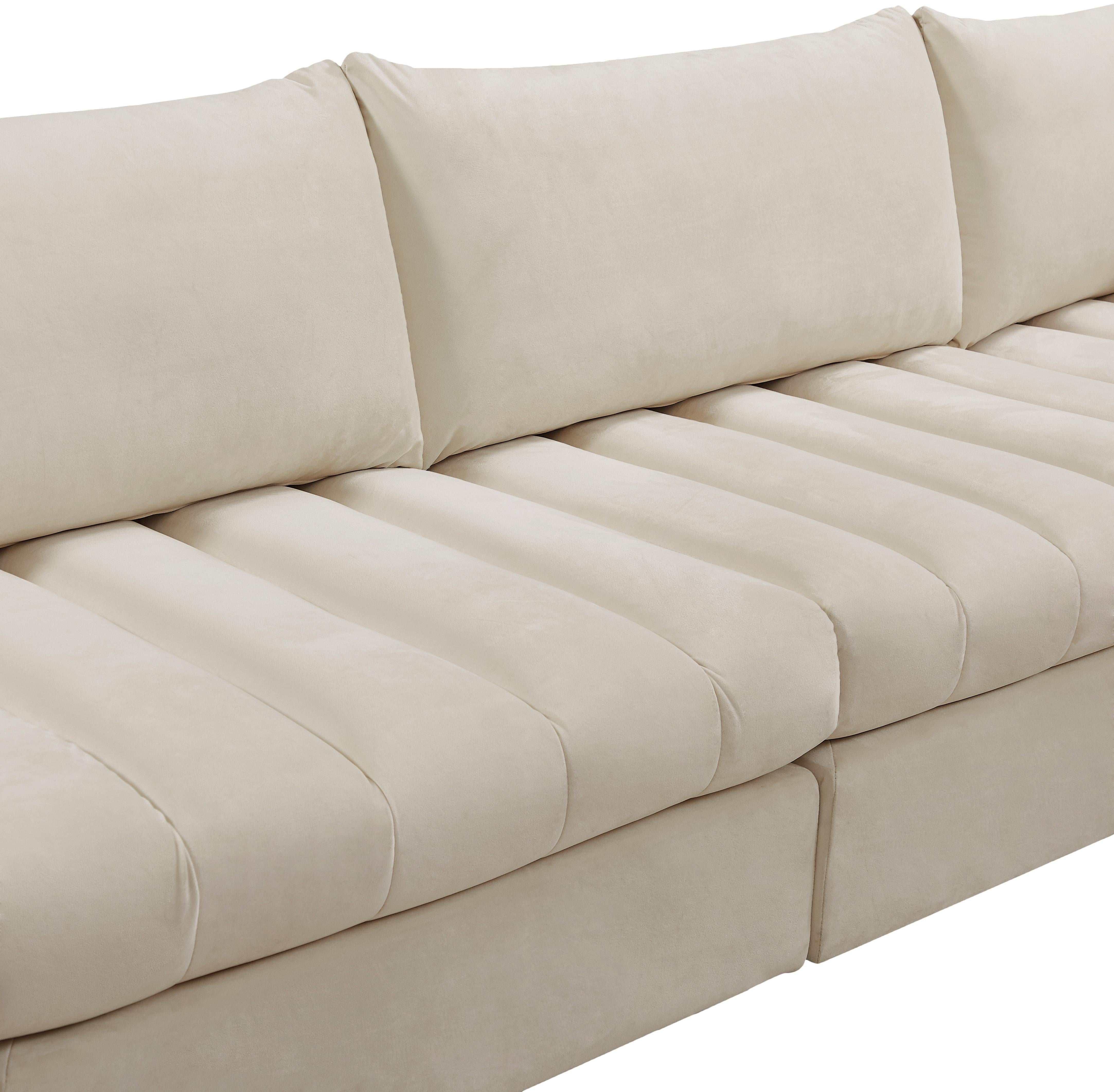 Jacob Cream Velvet Modular Sectional - Luxury Home Furniture (MI)