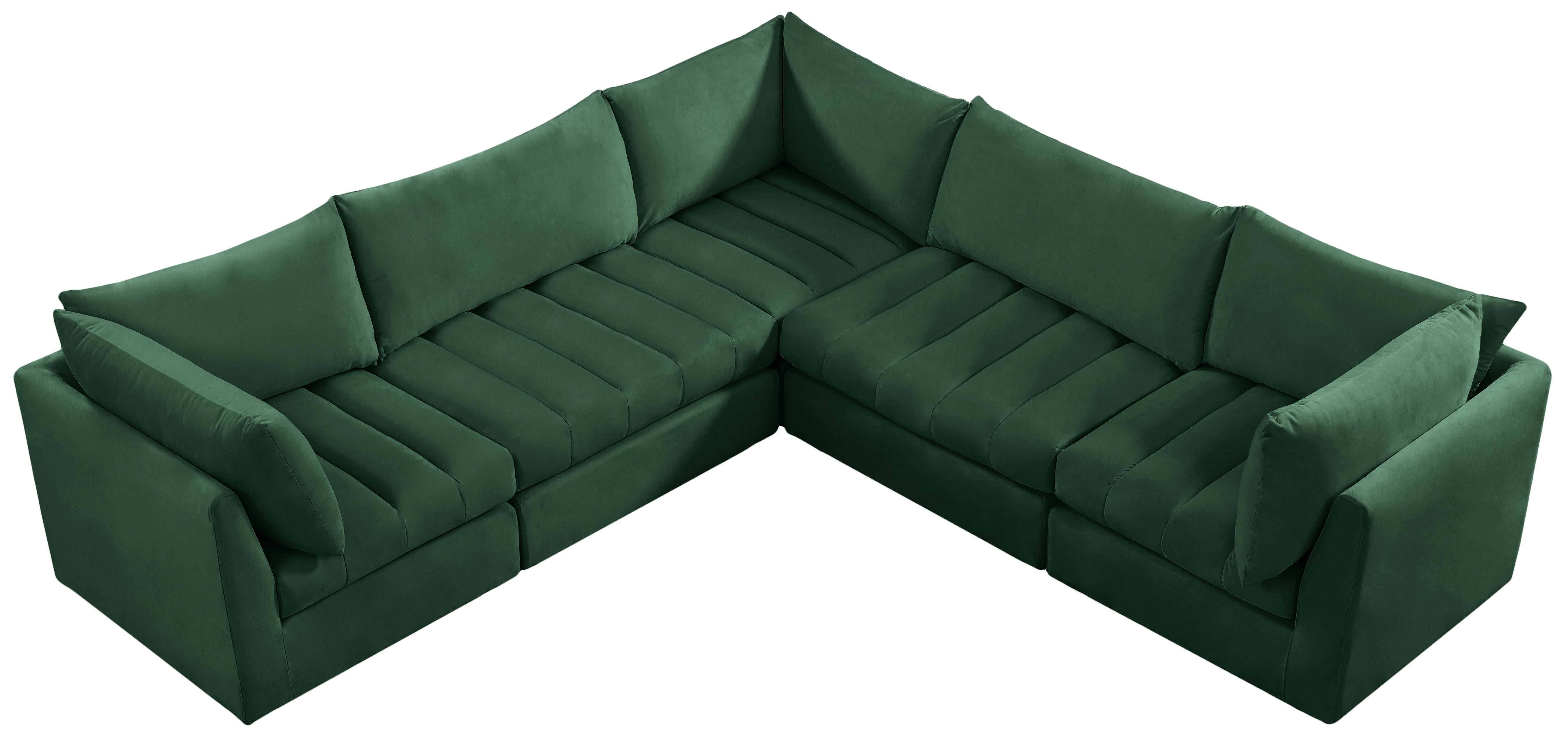 Jacob Green Velvet Modular Sectional