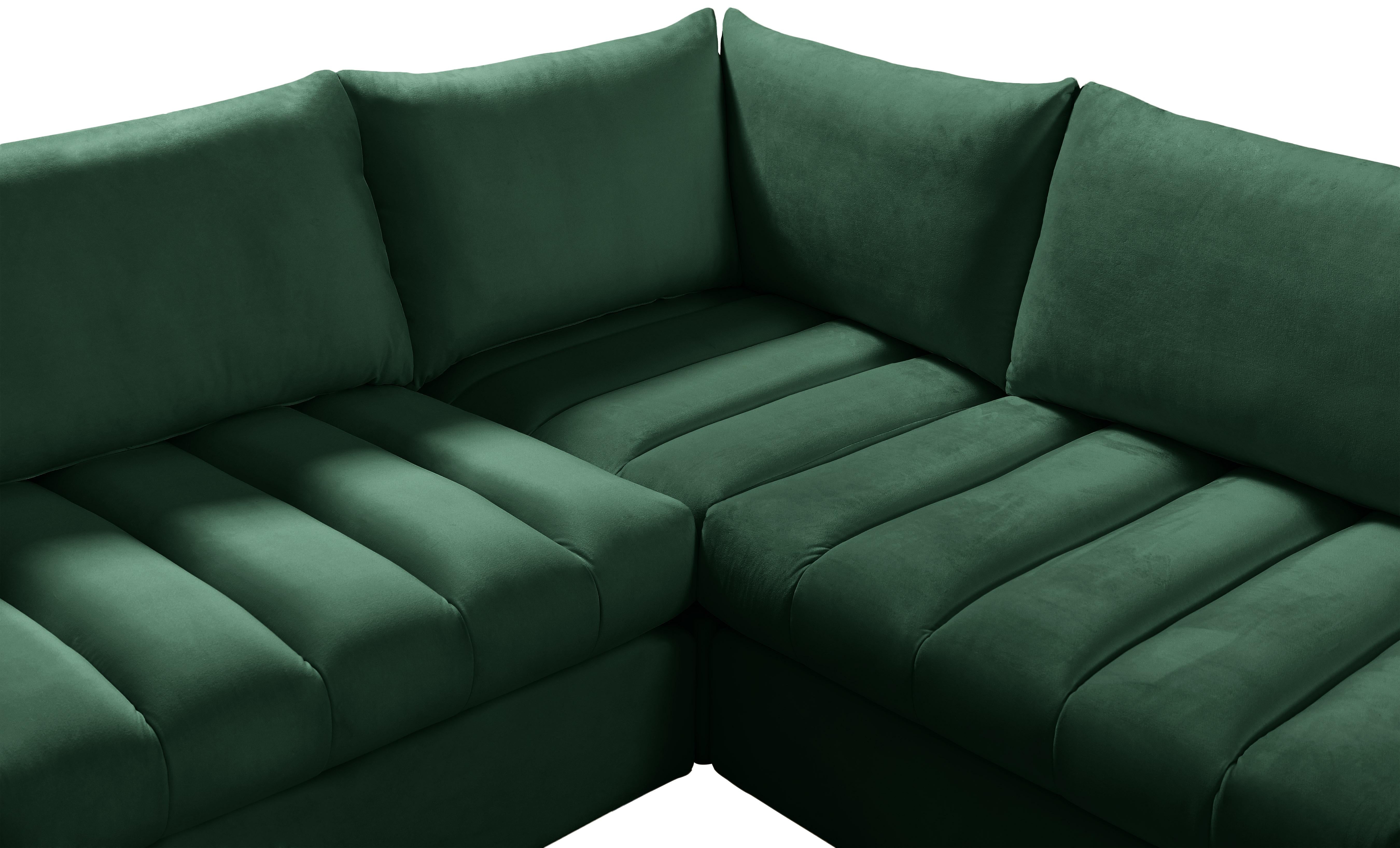 Jacob Green Velvet Modular Sectional - Luxury Home Furniture (MI)