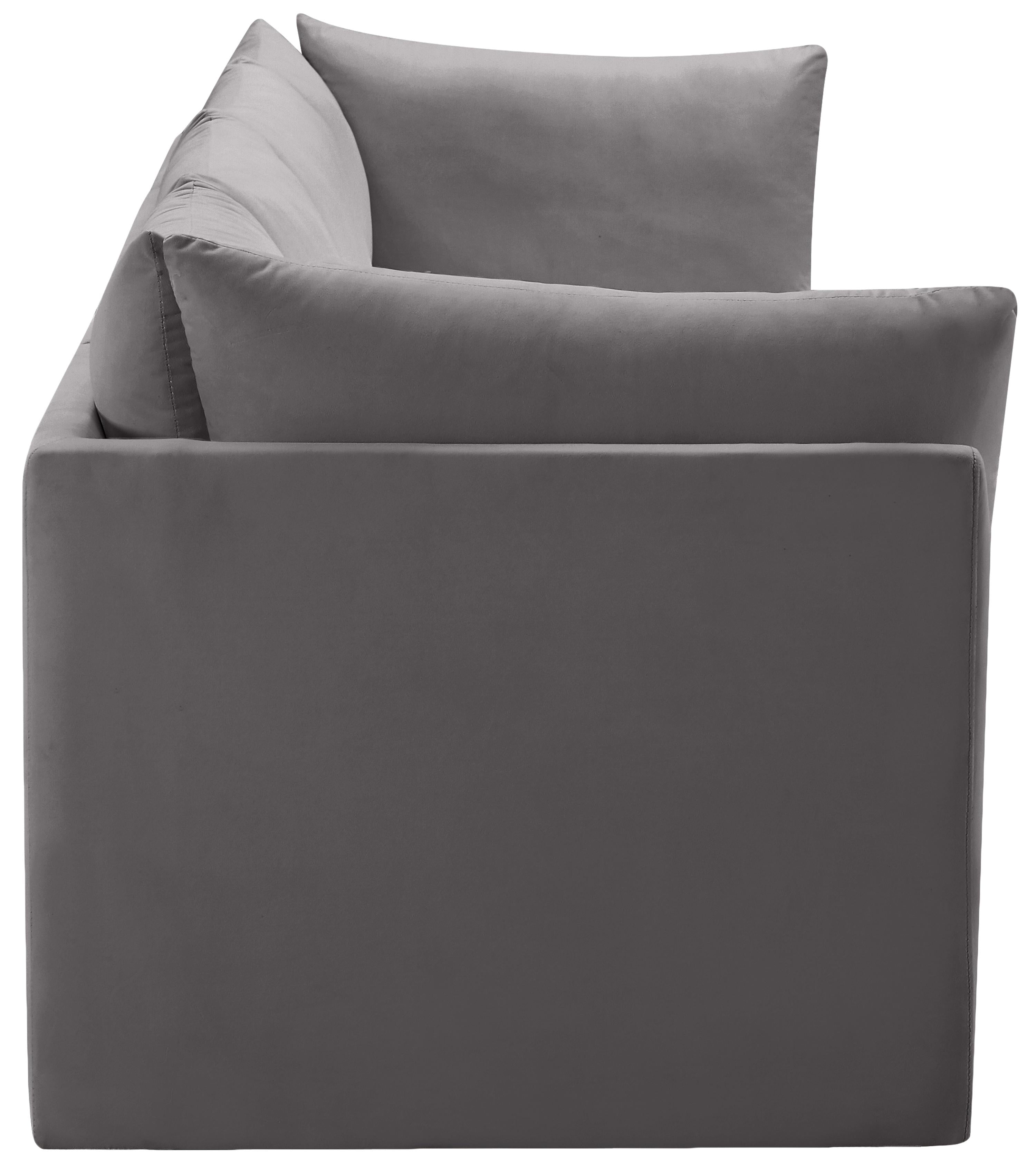 Jacob Grey Velvet Modular Sofa - Luxury Home Furniture (MI)