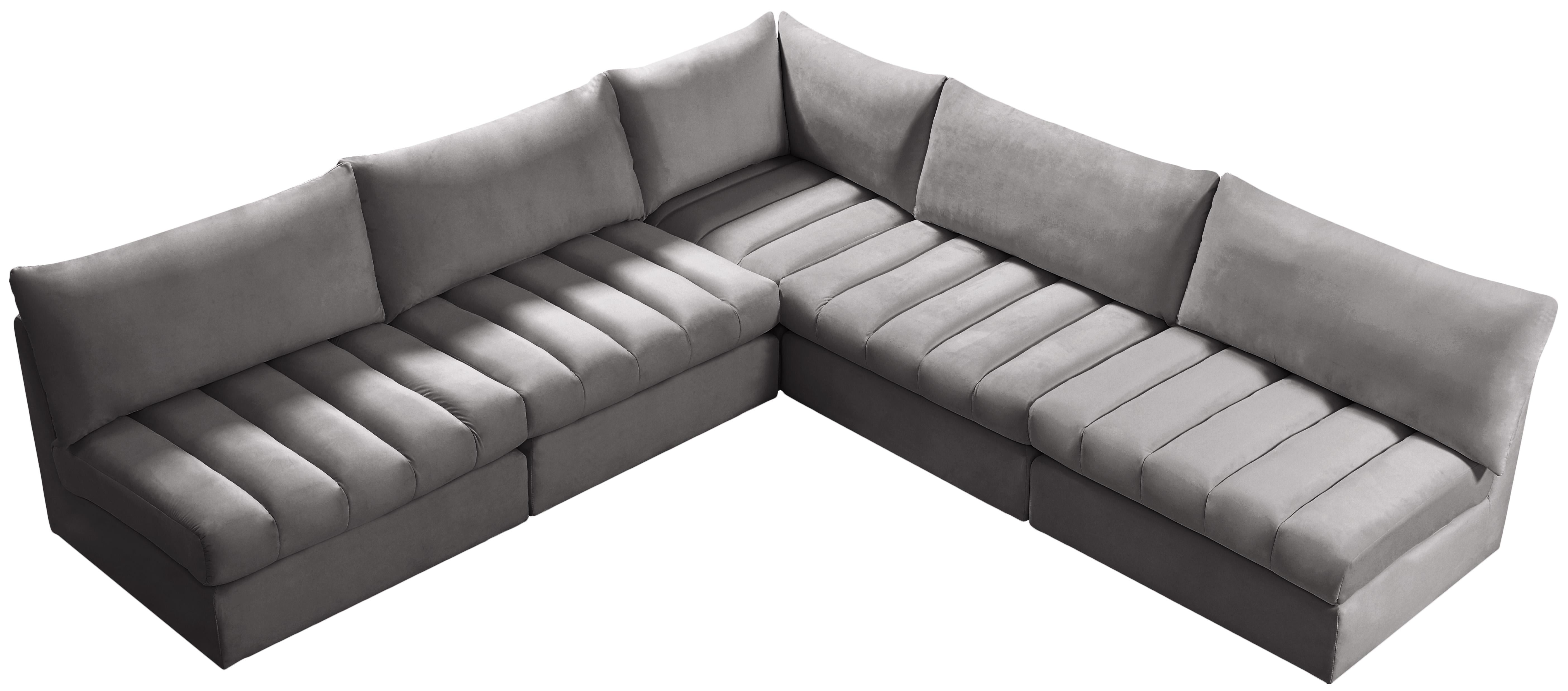 Jacob Grey Velvet Modular Sectional