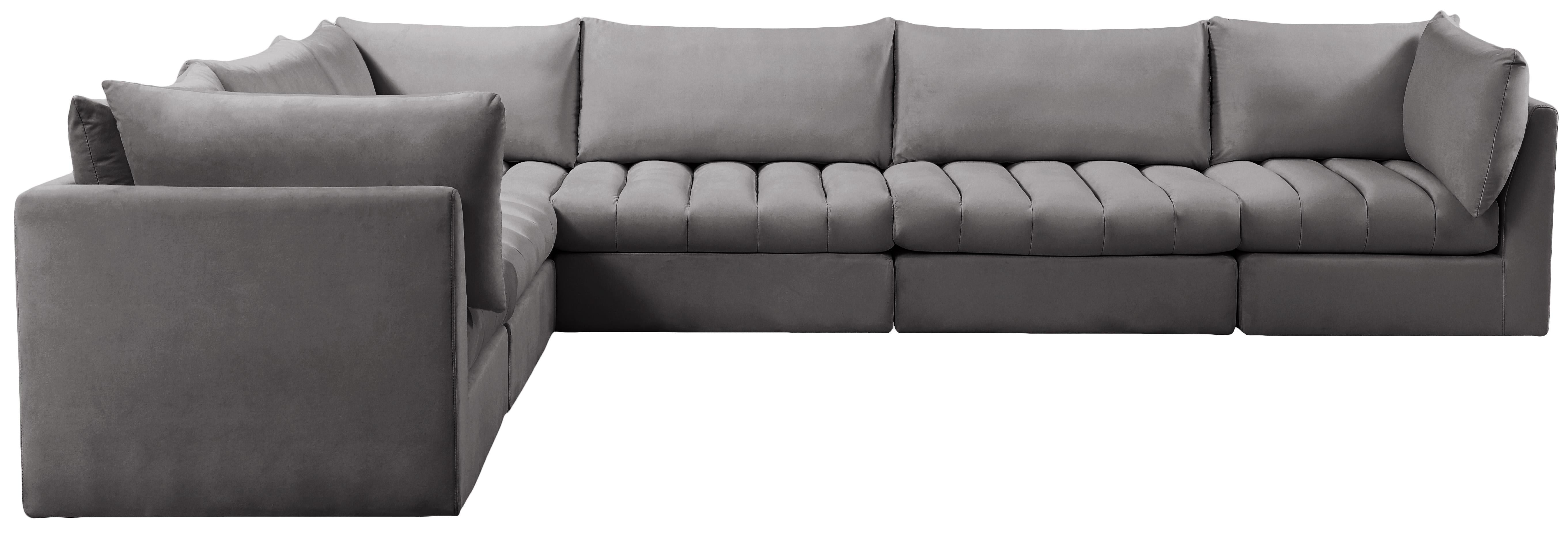 Jacob Grey Velvet Modular Sectional