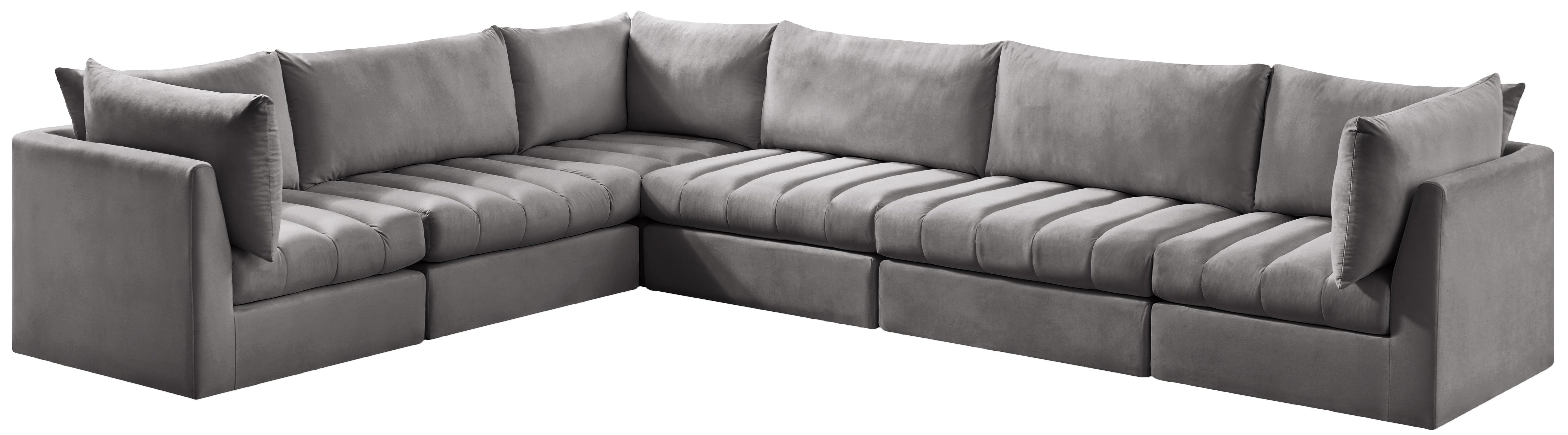 Jacob Grey Velvet Modular Sectional