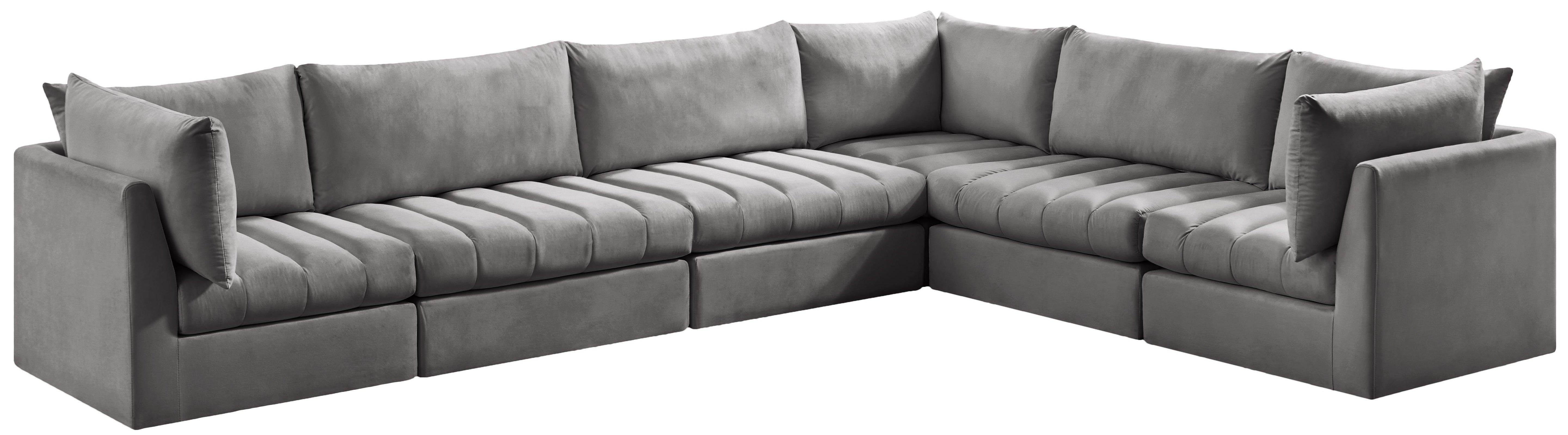 Jacob Grey Velvet Modular Sectional