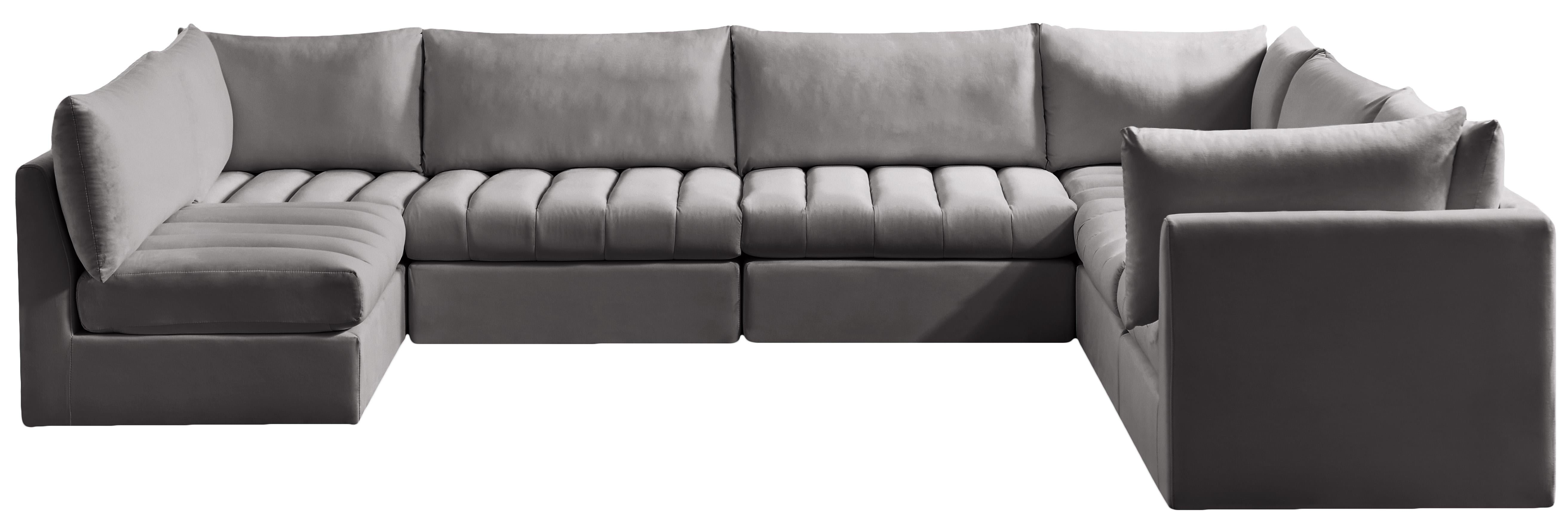 Jacob Grey Velvet Modular Sectional