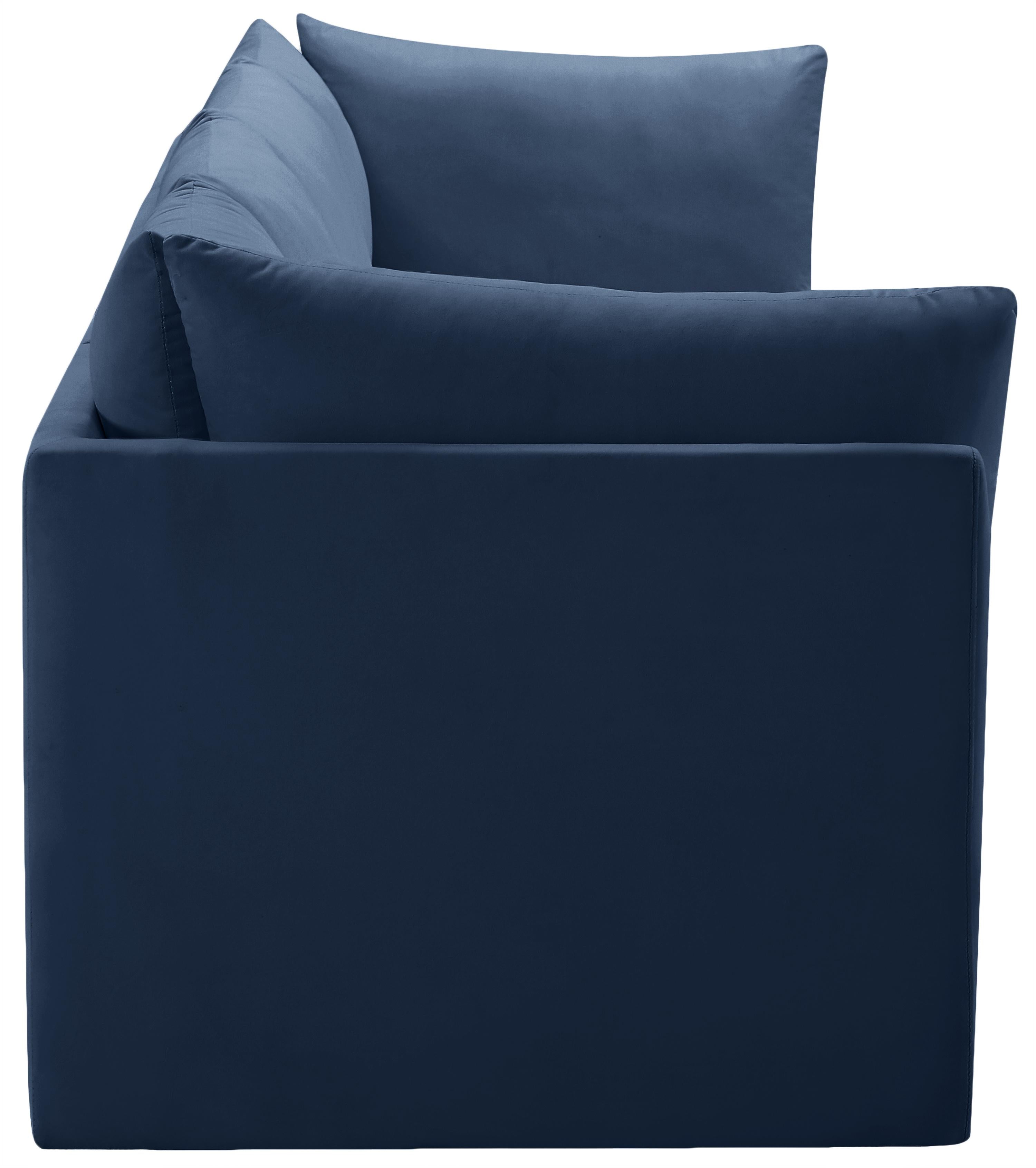 Jacob Navy Velvet Modular Sofa - Luxury Home Furniture (MI)