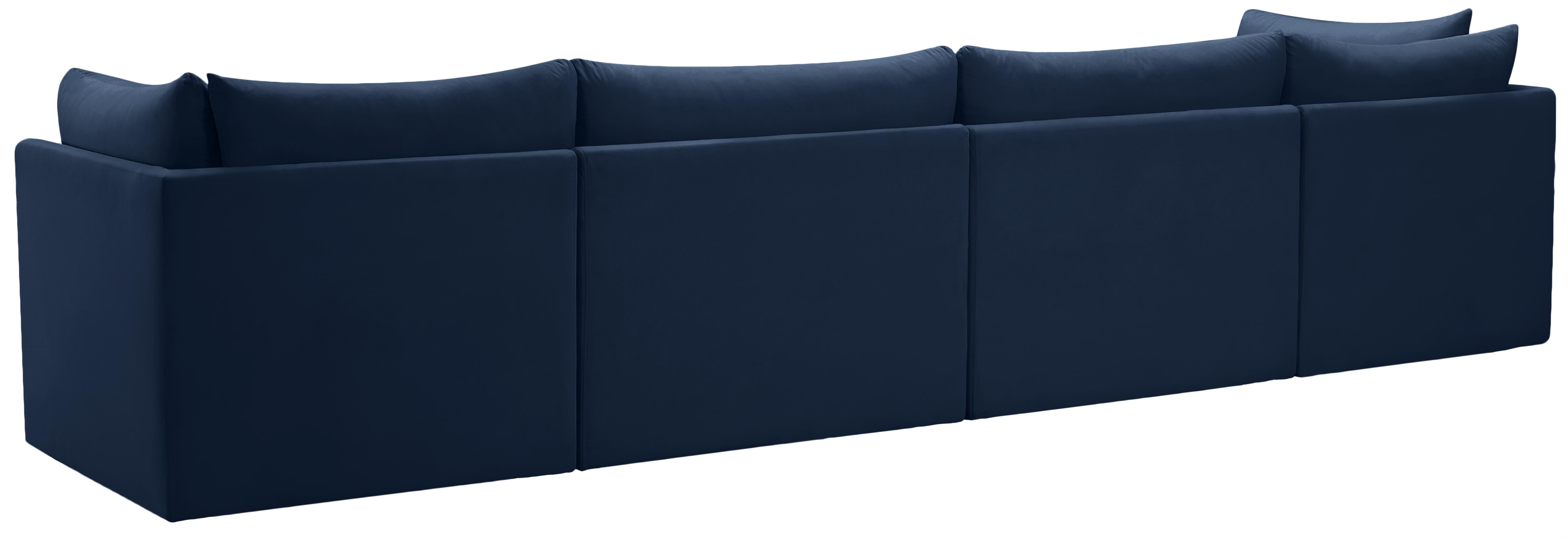 Jacob Navy Velvet Modular Sofa - Luxury Home Furniture (MI)